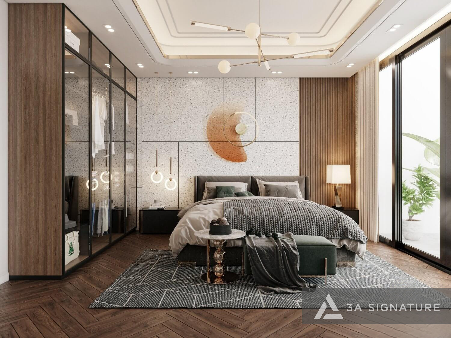 Thiet ke thi cong biet thu pho mang phong cach hien dai BD Villa -TDM