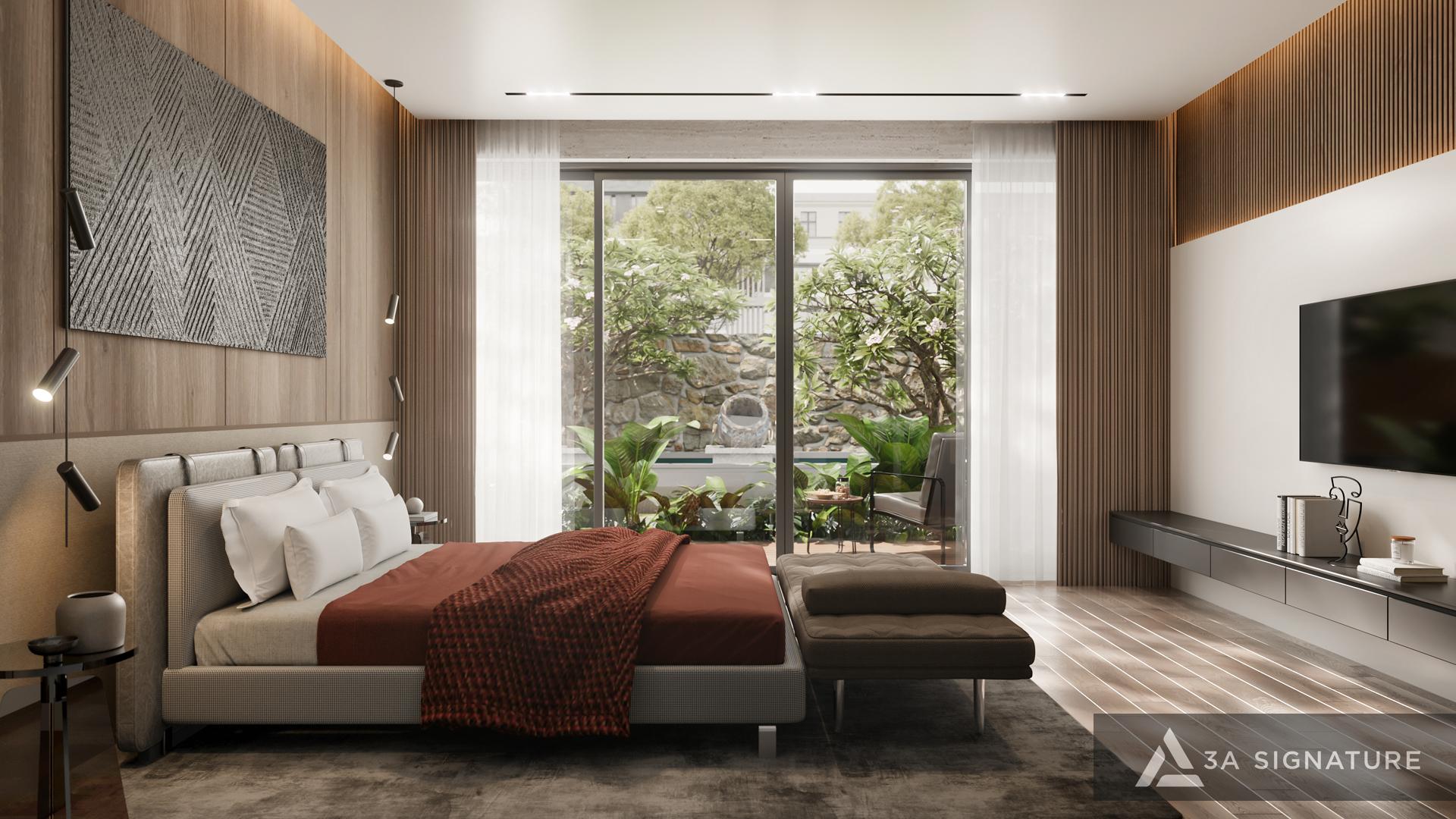 thiet ke biet thu nghi duong hien dai Balance-VILLA-VungTau duoc bao boc boi thien nhien