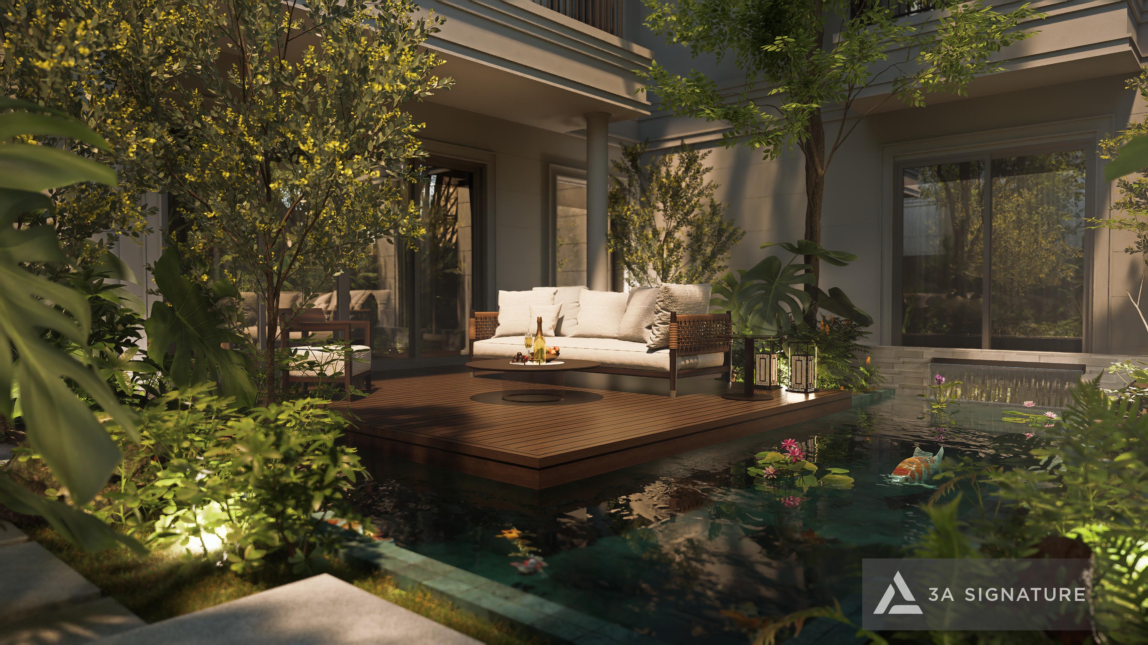 1 thiet ke thi cong biet thu san vuon LUMINA RETREAT VILLA SwanBay