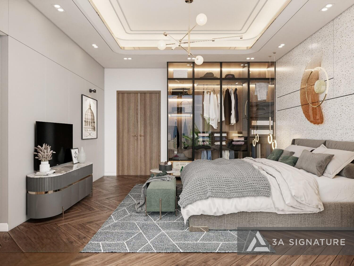 Thiet ke thi cong biet thu pho mang phong cach hien dai BD Villa -TDM