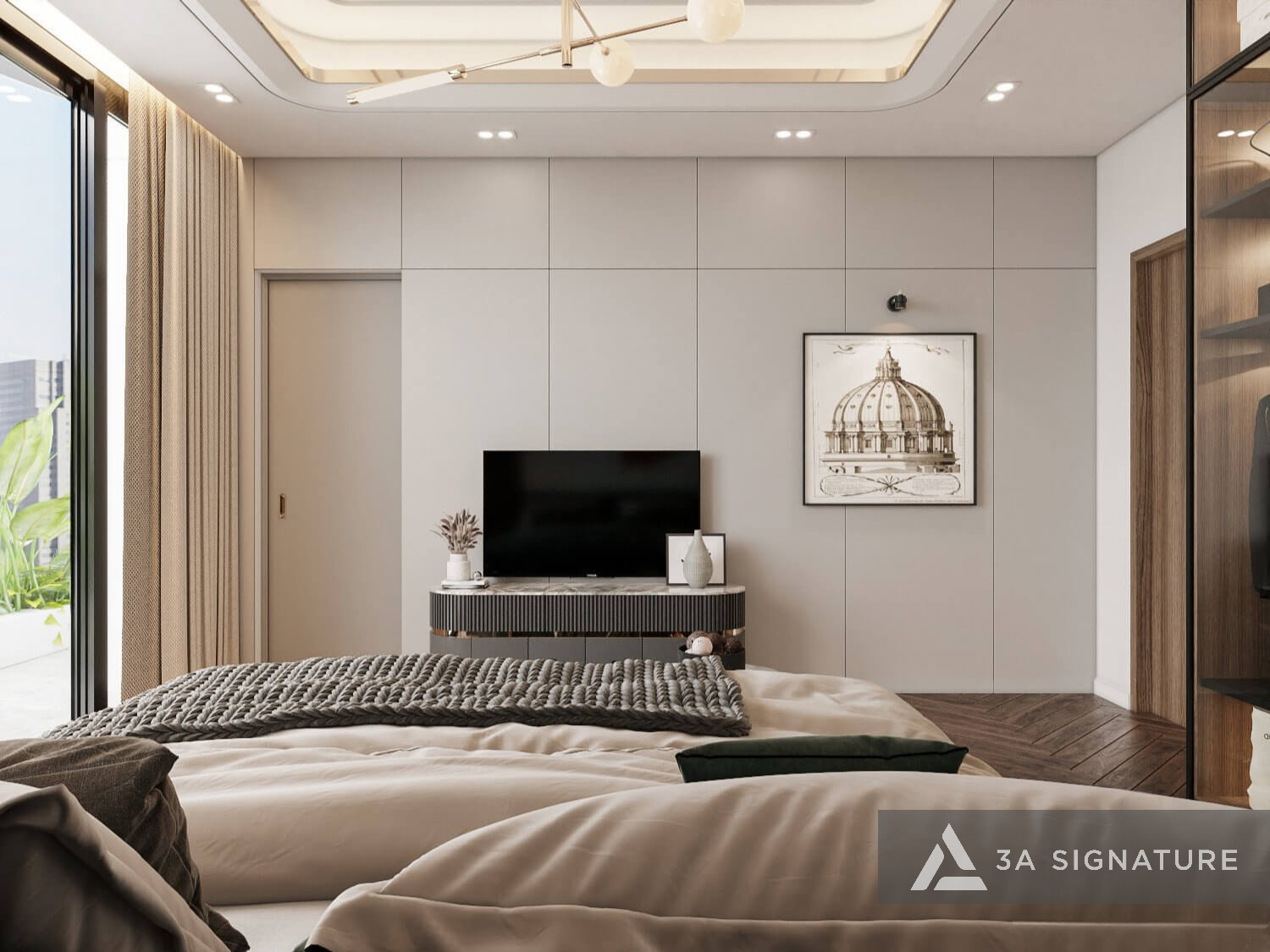 Thiet ke thi cong biet thu pho mang phong cach hien dai BD Villa -TDM