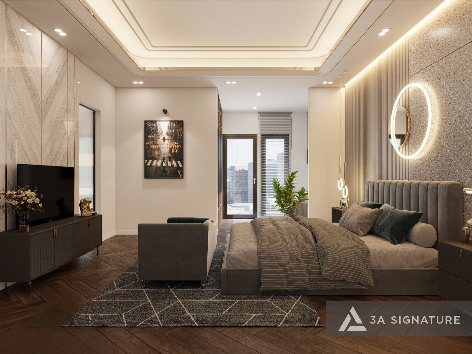 Thiet ke thi cong biet thu pho mang phong cach hien dai BD Villa -TDM