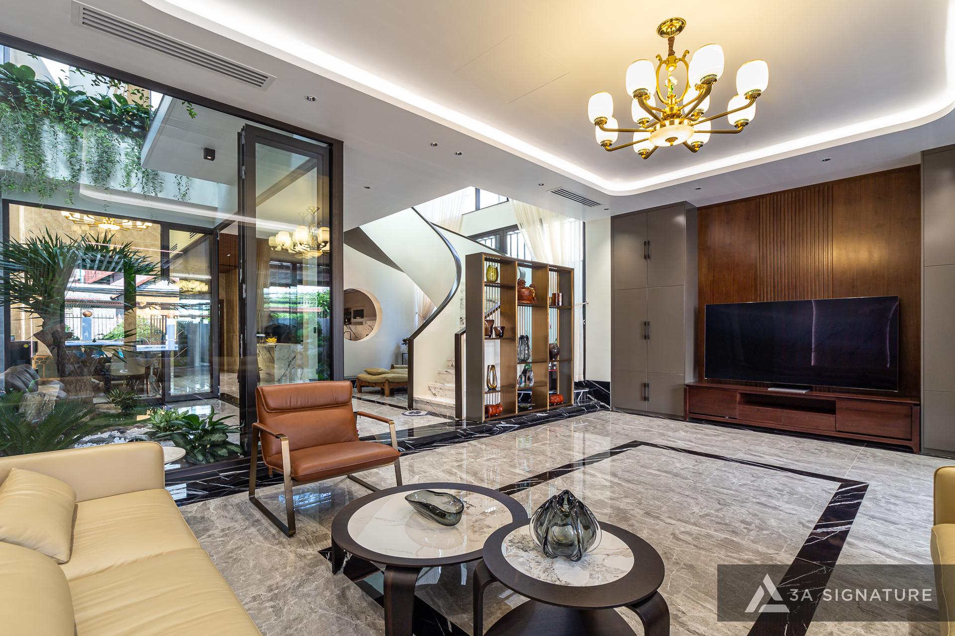 thiet ke thi cong biet thu hoan thien BD VILLA TDM mang phong cach-hien dai modern tropical