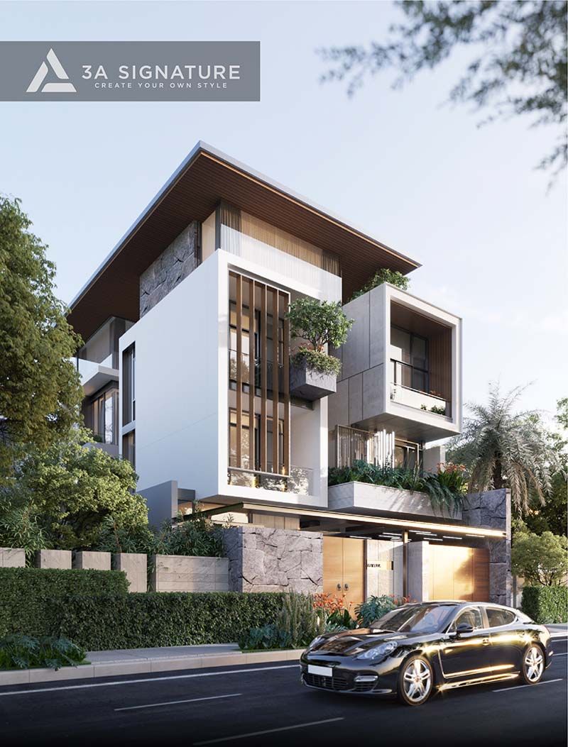 Biệt thự T-Villa được thiết kế phong cách kiến trúc hiện đại