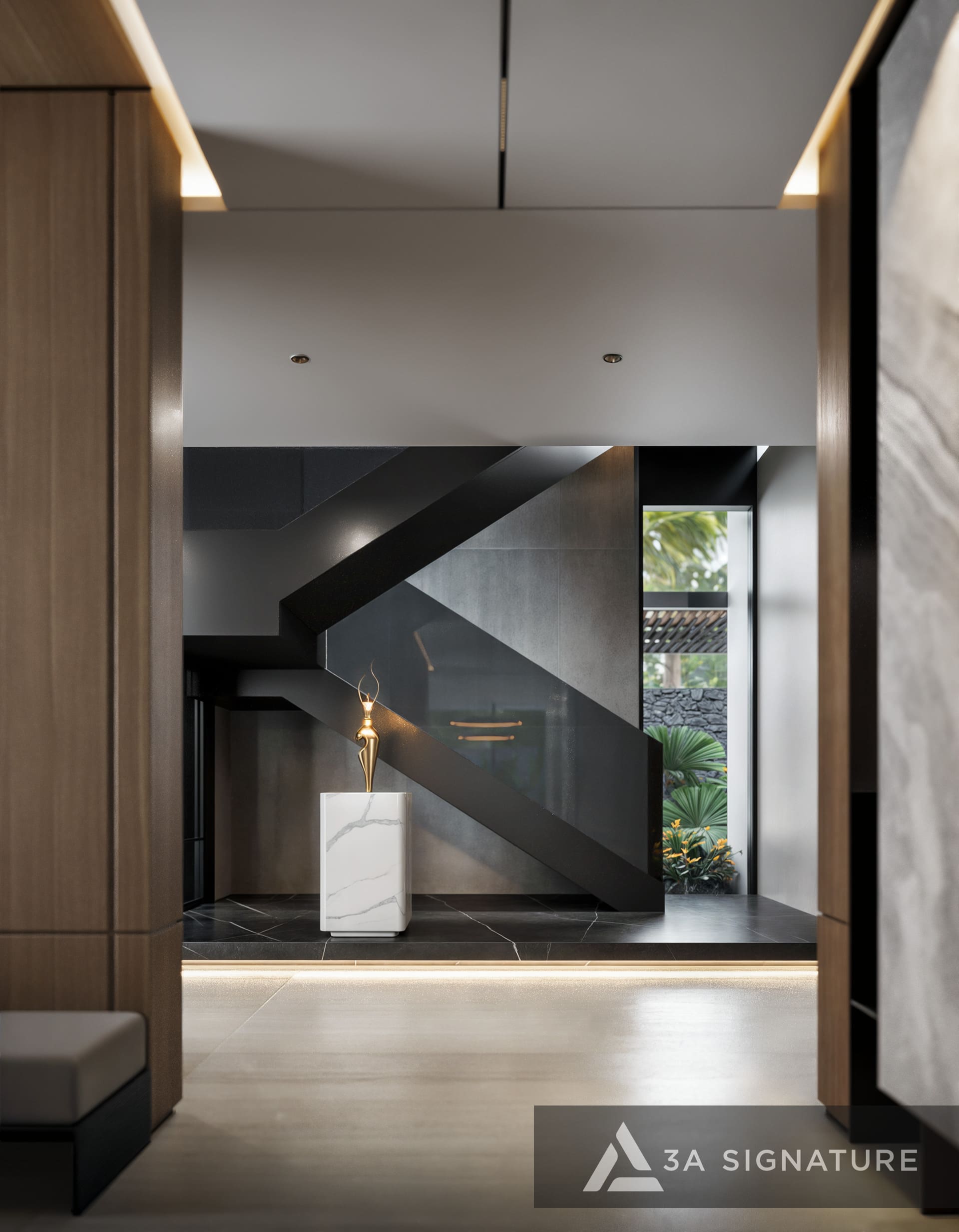 CT Villa noi that biet thu hien dai hanh lang op2