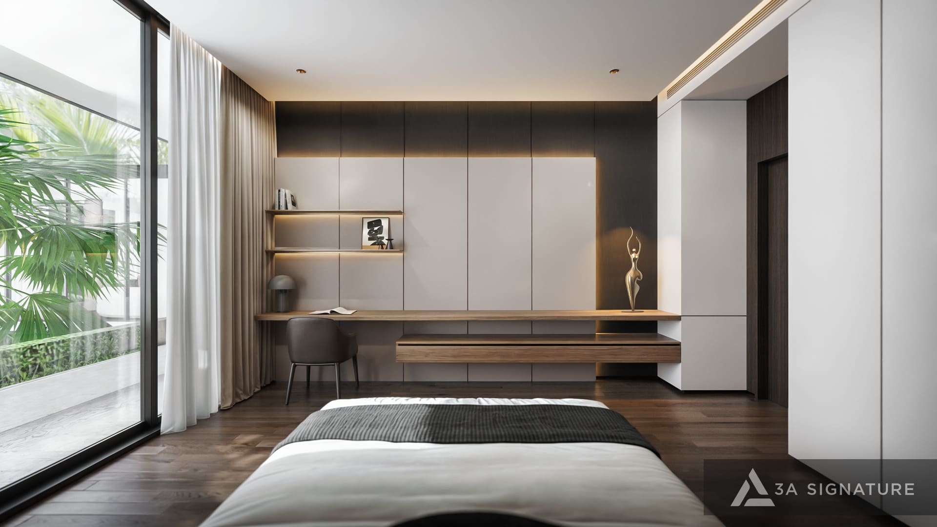 Đơn Vị Chuyên Tư Vấn Thiết Kế, Xây Biệt Thự Trọn Gói Đẹp, Nổi Bật - 3A Signature CT Villa noi that biet thu hien dai phong ngu 03 1