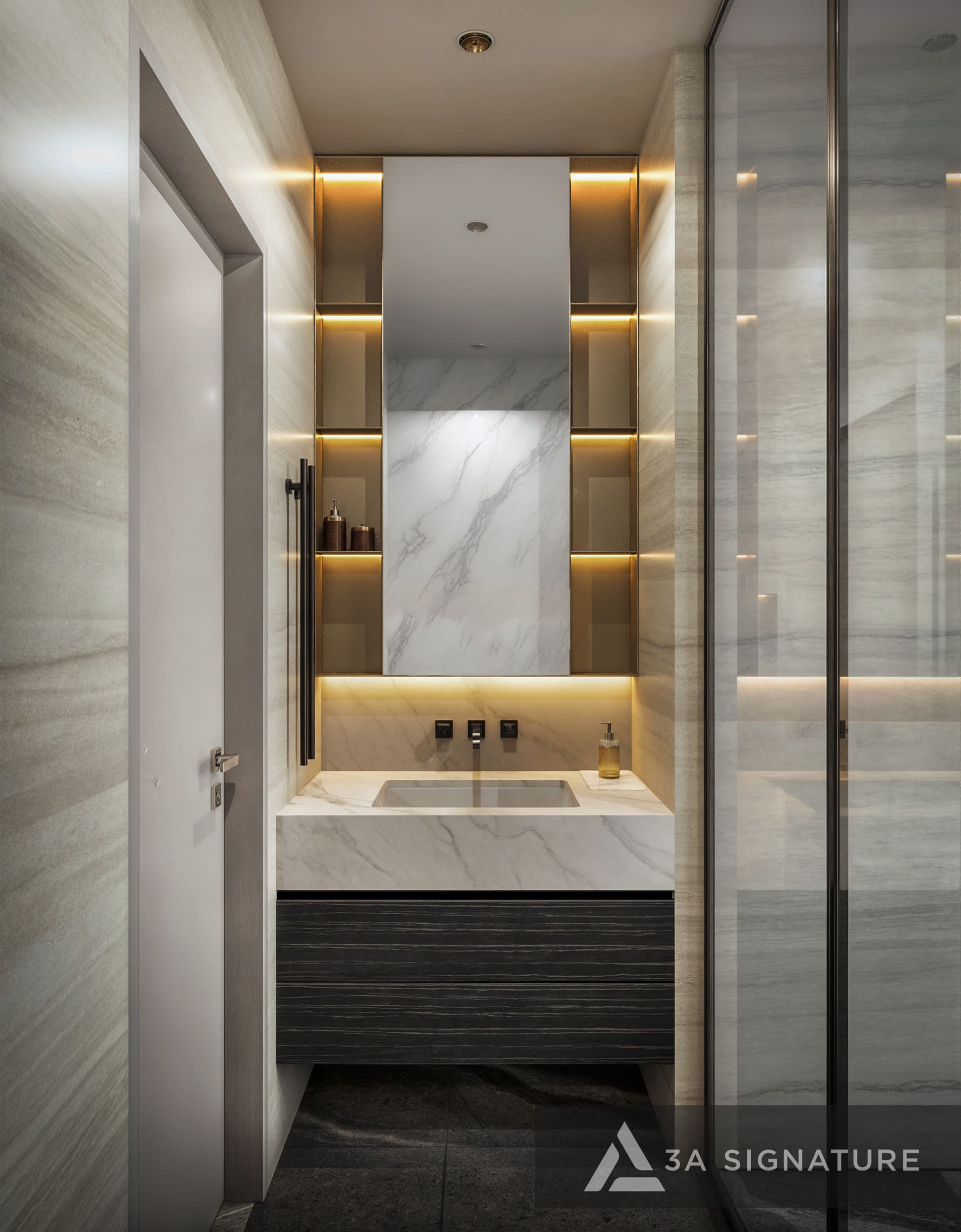 Đơn Vị Chuyên Tư Vấn Thiết Kế, Xây Biệt Thự Trọn Gói Đẹp, Nổi Bật - 3A Signature CT Villa noi that biet thu hien dai phong wc 1 1