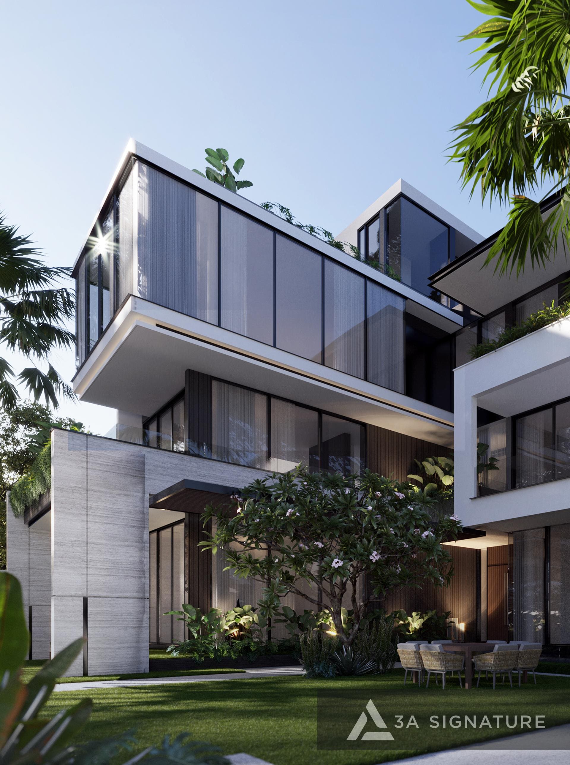 Dịch Vụ Thiết Kế Can Tho Villa - Kiến trúc biệt thự hiện đại nhiệt đới Tropical Modern
