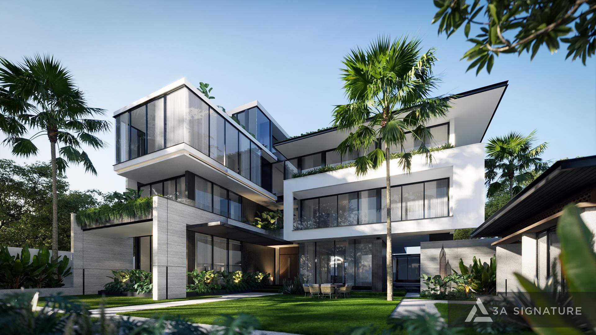 Dịch Vụ Thiết Kế Can Tho Villa - Kiến trúc biệt thự hiện đại nhiệt đới Tropical Modern