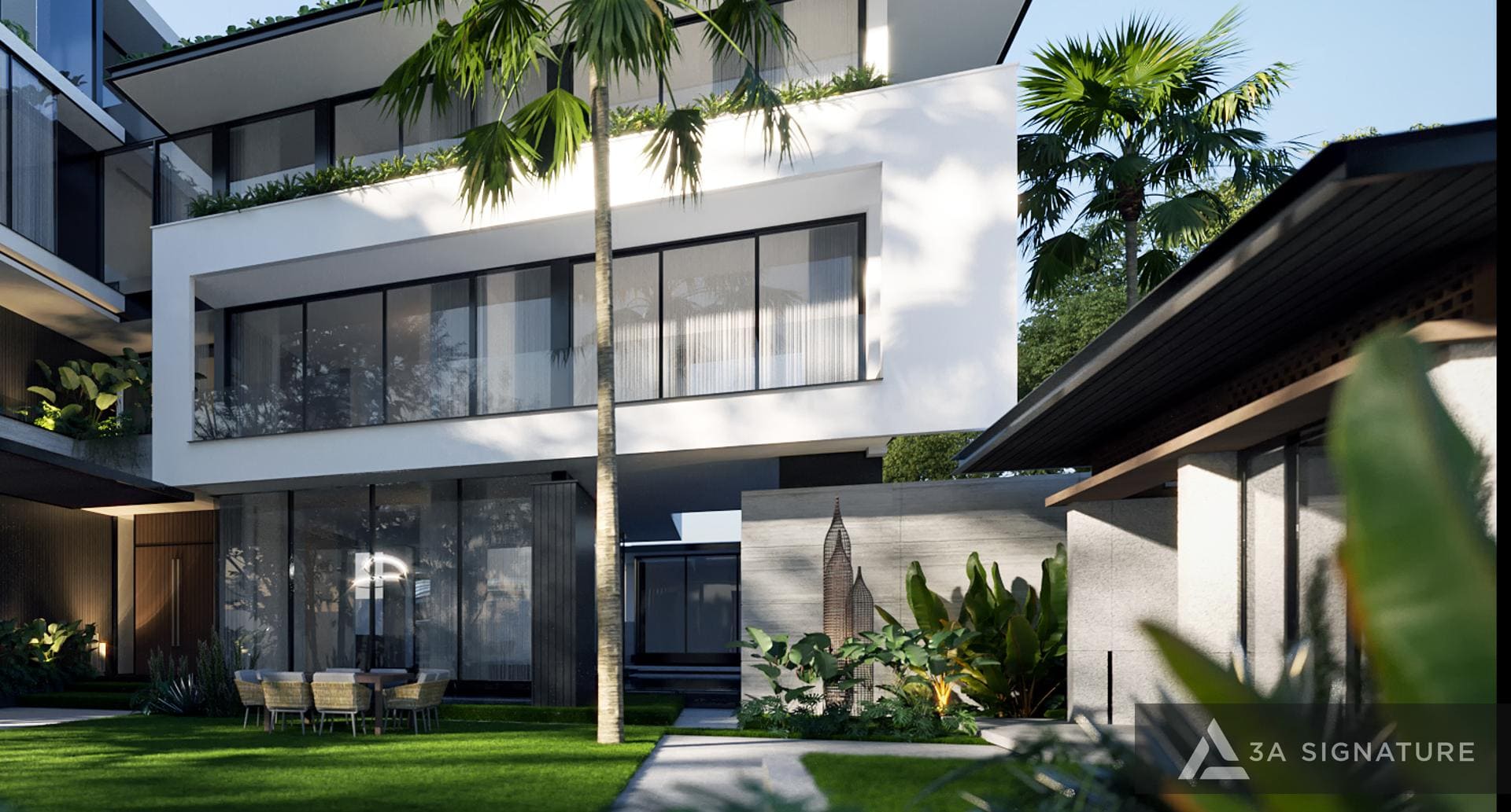 Dịch Vụ Thiết Kế Can Tho Villa - Kiến trúc biệt thự hiện đại nhiệt đới Tropical Modern