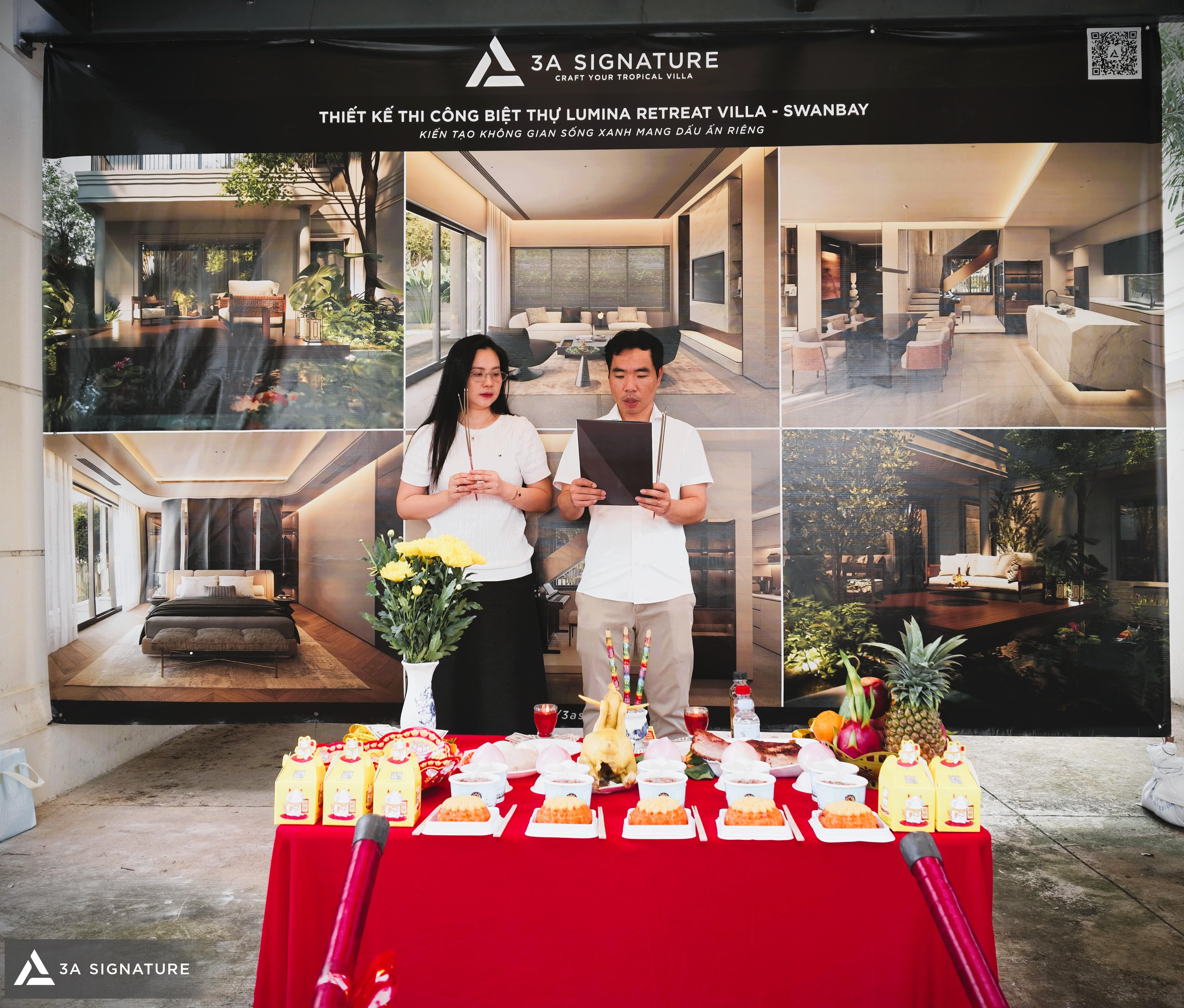Khởi công Lumina Retreat Villa đánh dấu cam kết giữa gia chủ và 3A Signature trong hành trình kiến tạo biệt thự nghỉ dưỡng tại SwanBay.