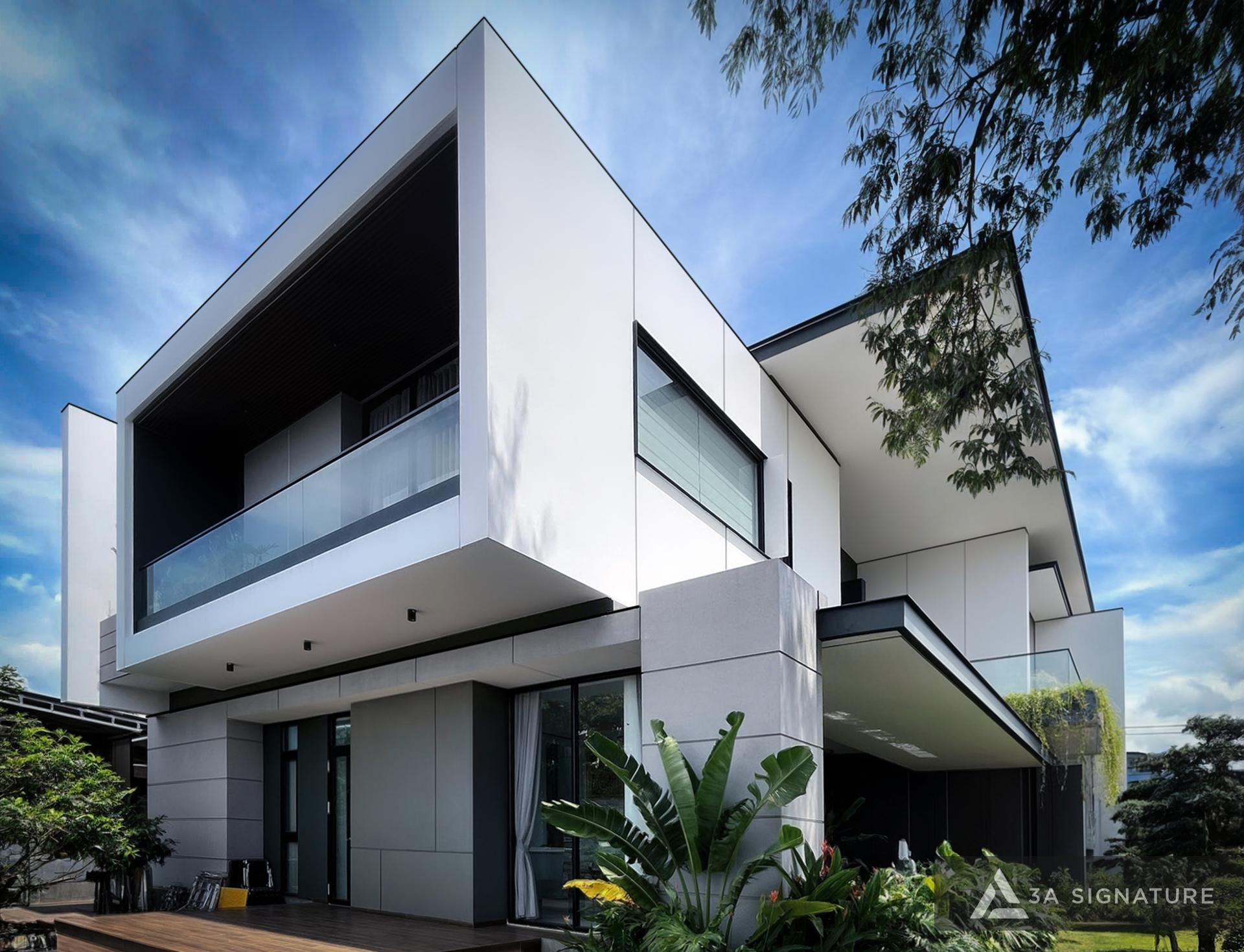 Thiet ke thi cong biet thu pho Huan Villa Phu My hien dai nhiet doi tropical modern