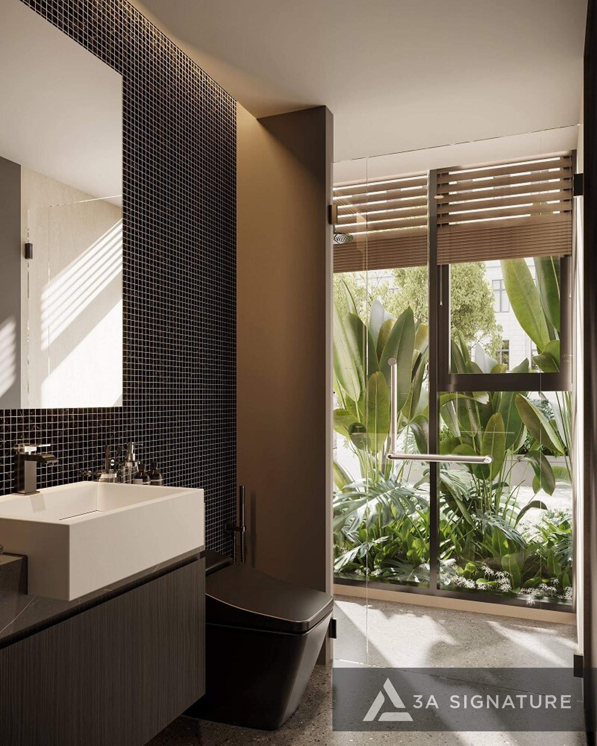 Quy trình thi công biệt thự trọn gói tại 3A Signature Green villa binh phuoc noi that phong ve sinh