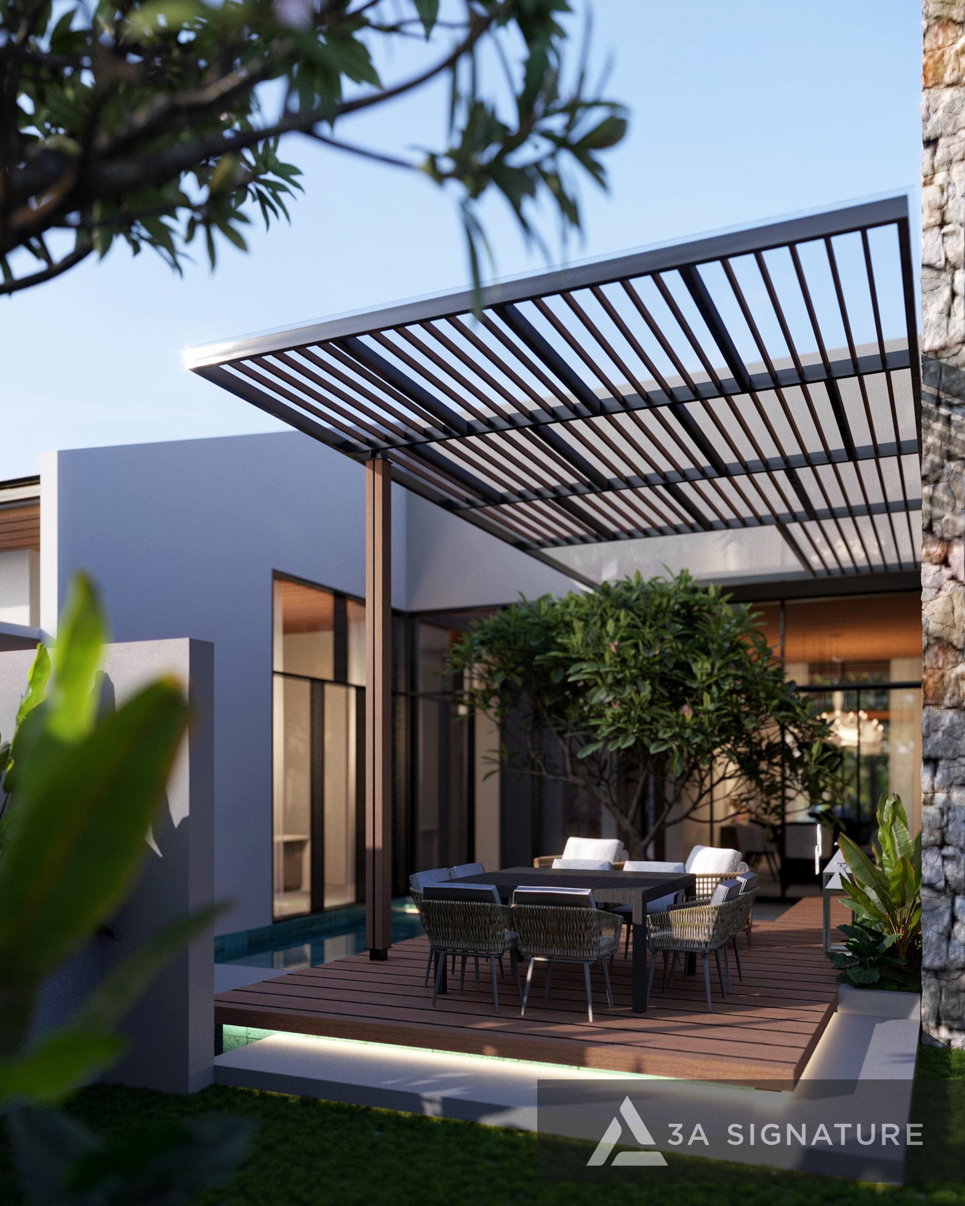 Biệt thự 1 tầng đẹp – Khi không gian sống trở thành bản giao hưởng của sự đủ đầy H Phu My villa kien truc biet thu hien dai tropical 13
