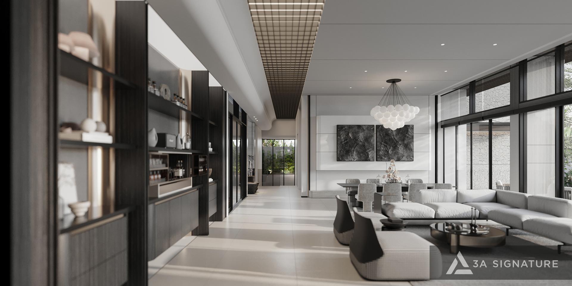 Xu Hướng Thiết Kế Biệt Thự, Villa Nghỉ Dưỡng 2025 – Sống Xanh, Nghỉ Dưỡng Tại Gia, Tạo Dựng Dấu Ấn Riêng H Phu my villa noi that biet thu phong khach 3