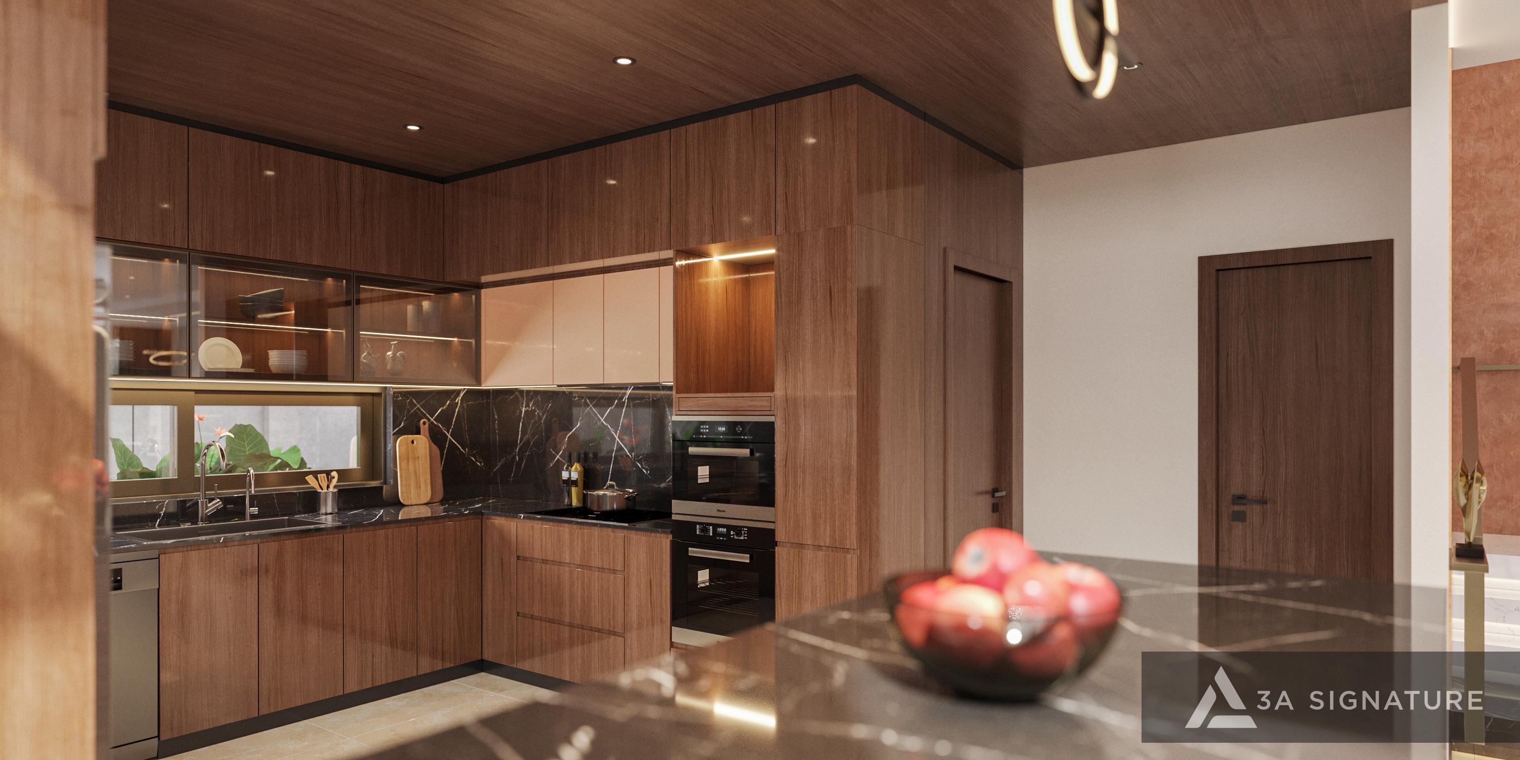 thiet-ke-bep-thong-minh-tich-hop-thiet-bi-am-tuong-lo-nuong-hien-dai-tu-bep-go-cao-cap-mat-da-den-van-may-sang-trong-toi-uu-khong-gian-mach-lac-3a-signature