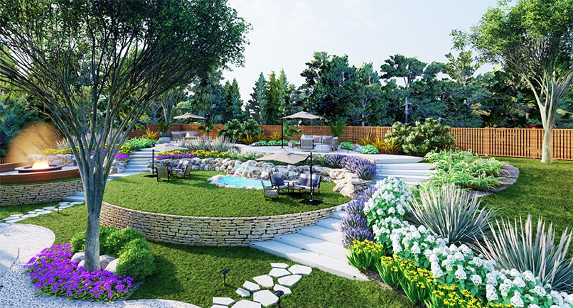 Kentucky 3D Landscape Design by ShrubHub 3