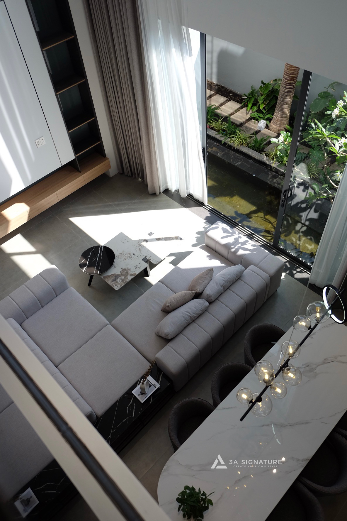 Phòng khách - Mẫu thiết kế thi công biệt thự thực tế H-Villa - Đất Đỏ - Bà Rịa Vũng Tàu