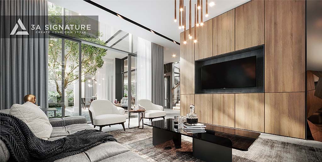 Nghệ Thuật Bài Trí Cây Trong Phòng Khách: Tư Duy "Vừa Đủ" Để Không Gian Luôn Thông Thoáng Phòng khách biệt thự được thiết kế theo phong thái sang trọng