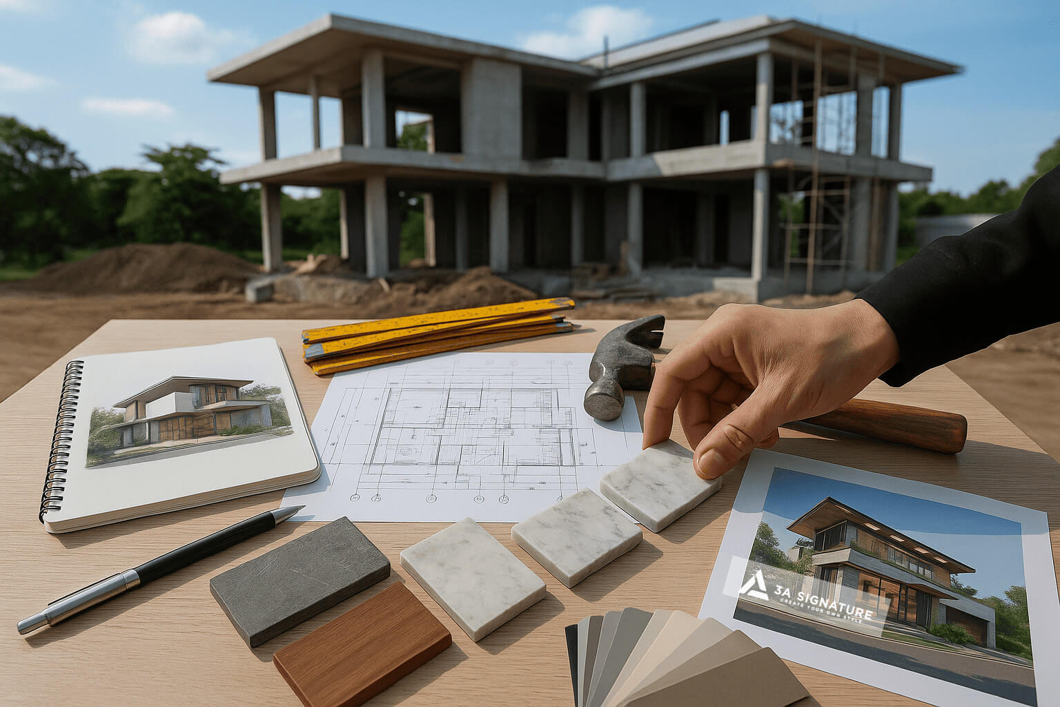 Quy trình thi công biệt thự trọn gói tại 3A Signature Quy trình thiết kế kiến trúc biệt thự trọn gói
