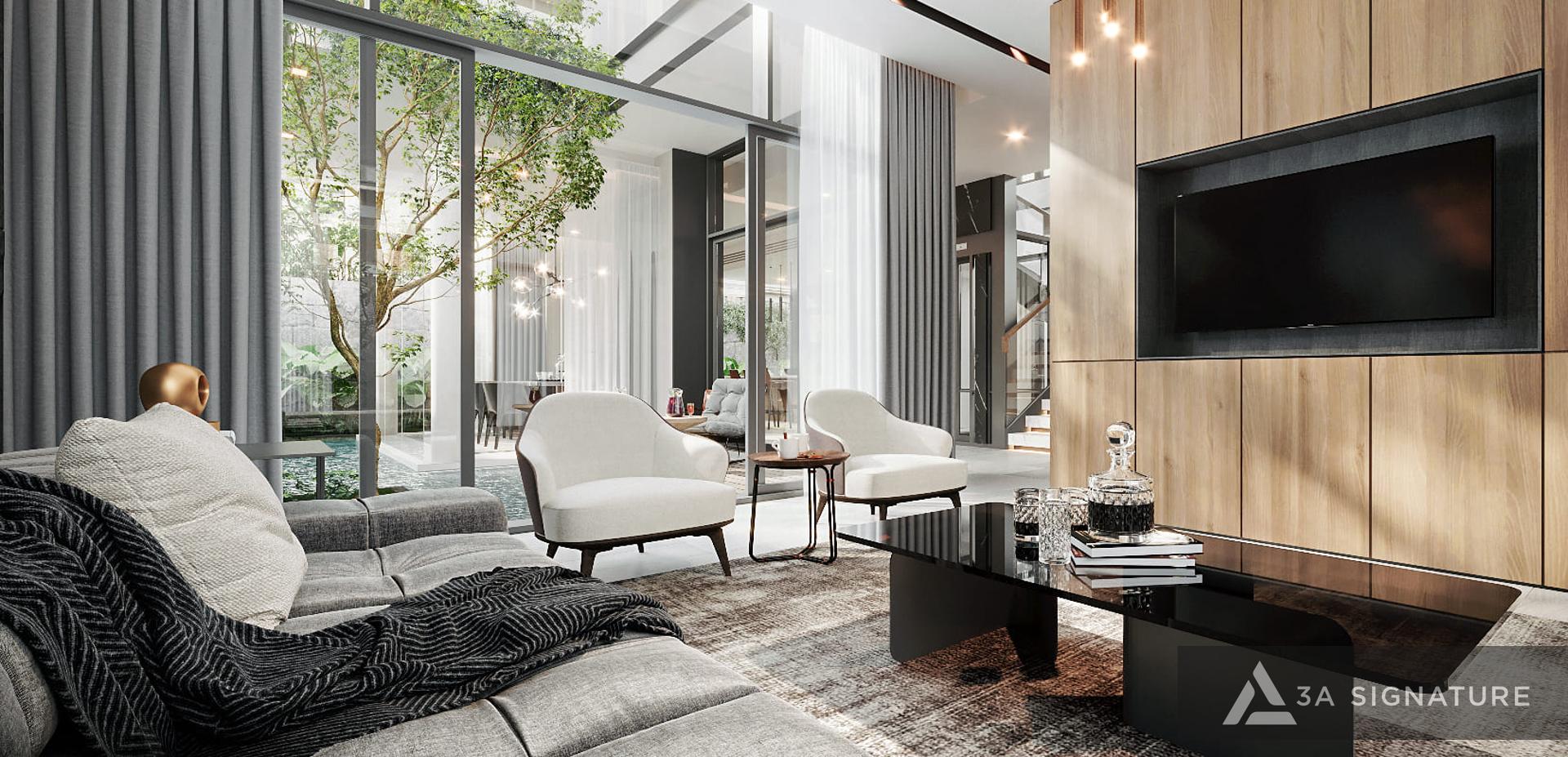 Biệt Thự 1 Trệt 2 Tầng – Giải Pháp Sống Hiện Đại, Đẳng Cấp Và Cá Nhân Hóa T Villa bien hoa noi that tang 1 phong khach 4