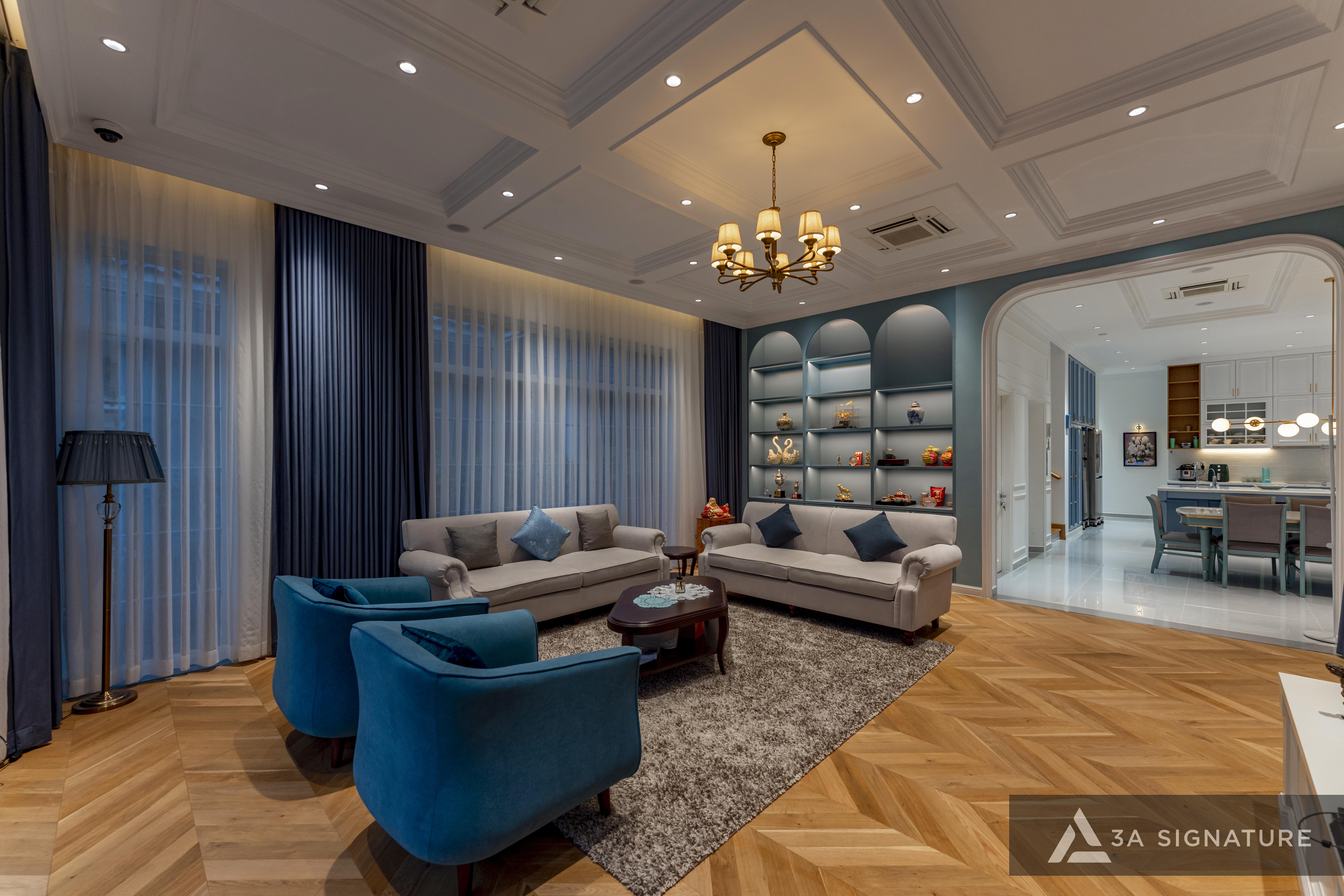 Thiet ke thi cong biet thu Penthouse - villa cao cap Park Riverside Penthouse Q7 TPHCM