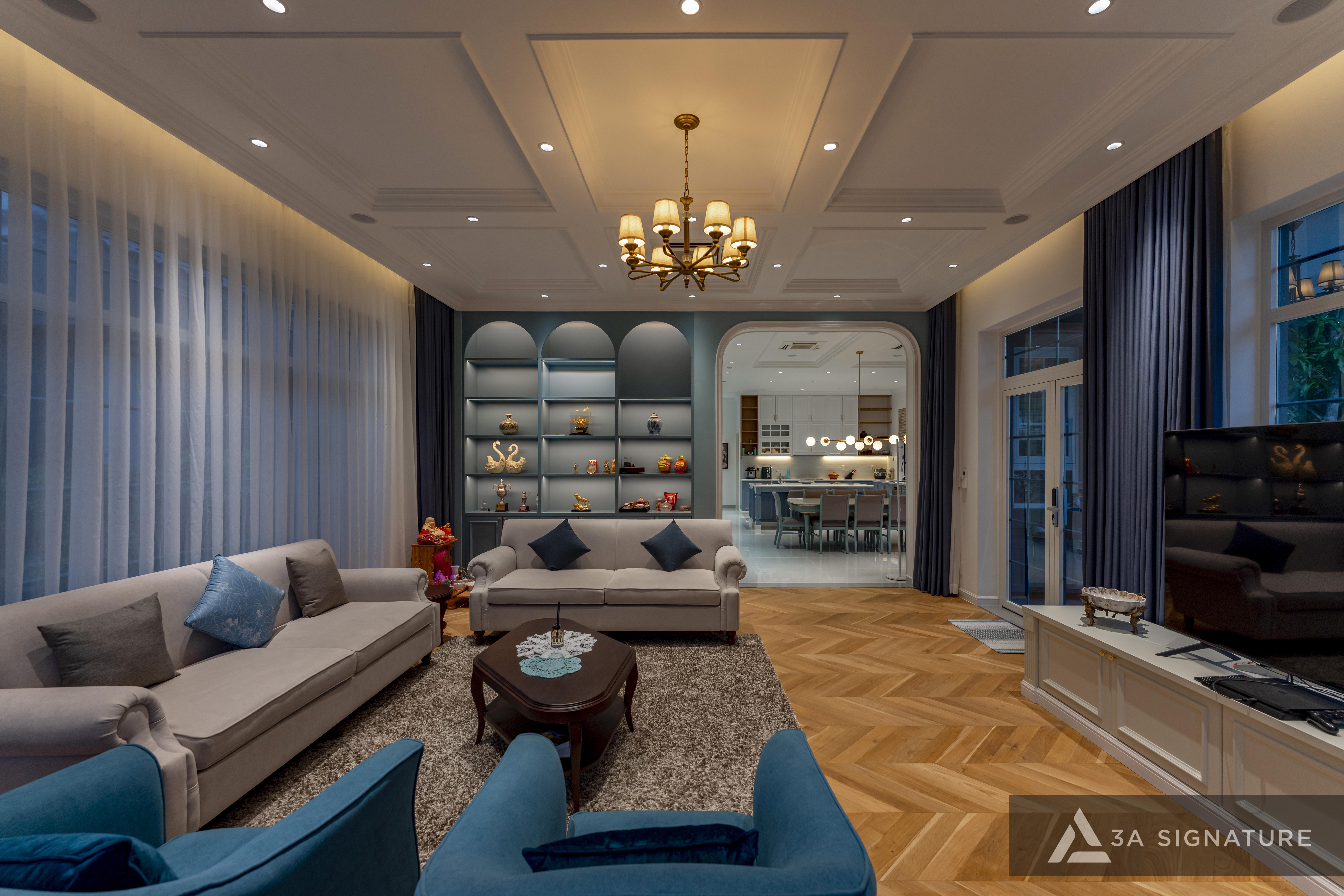 Thiet ke thi cong biet thu Penthouse - villa cao cap Park Riverside Penthouse Q7 TPHCM