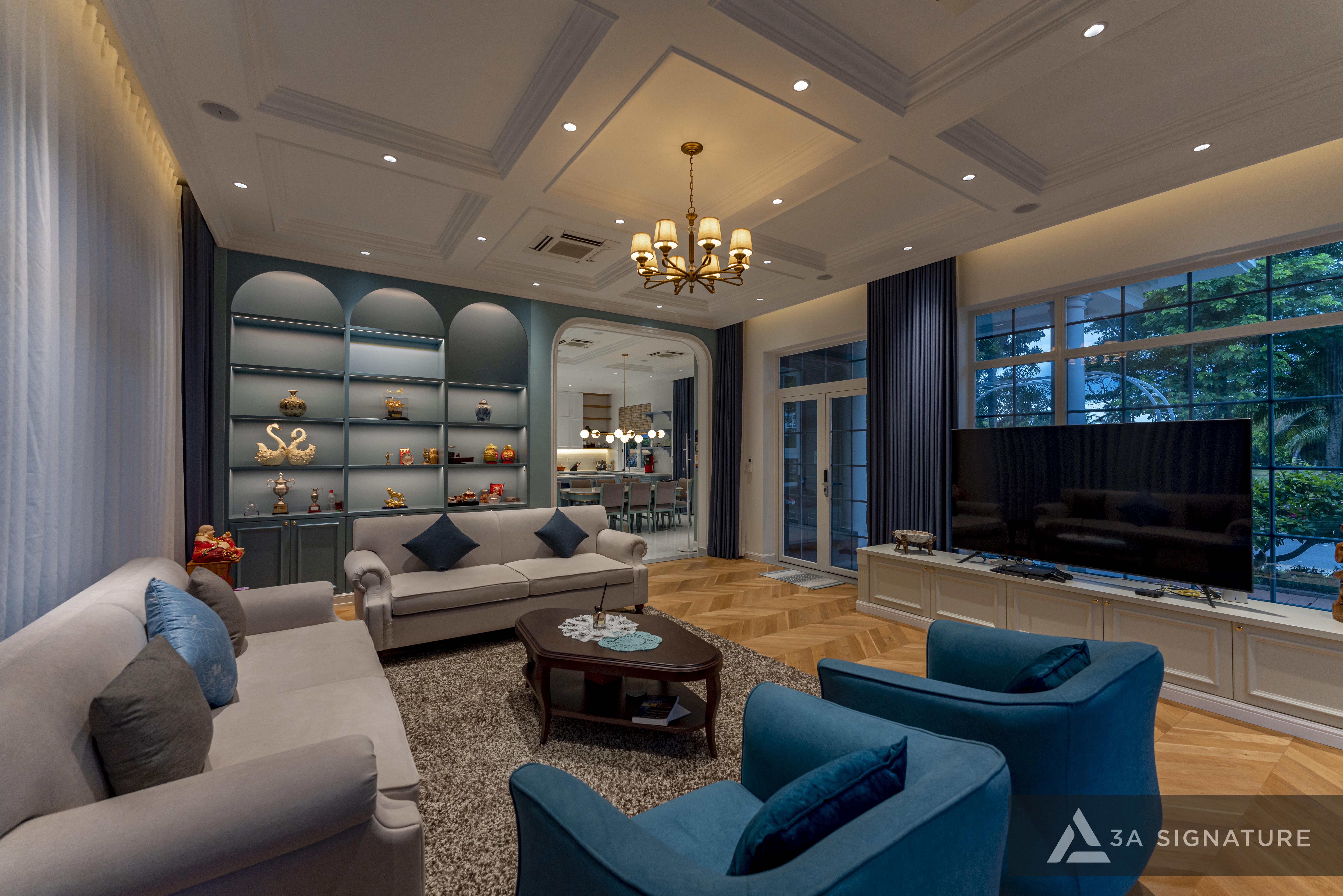 Thiet ke thi cong biet thu Penthouse - villa cao cap Park Riverside Penthouse Q7 TPHCM