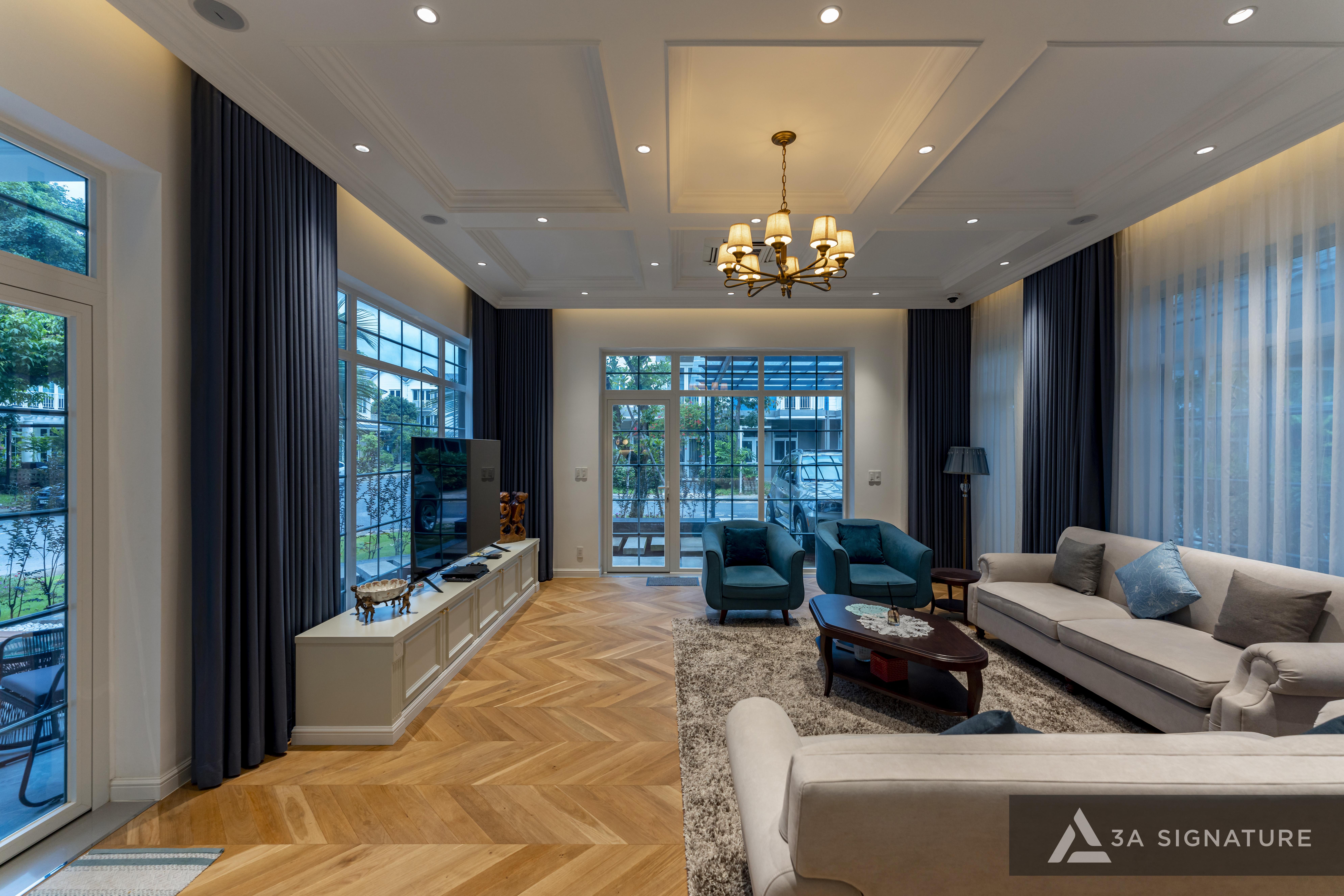 Thiet ke thi cong biet thu Penthouse - villa cao cap Park Riverside Penthouse Q7 TPHCM