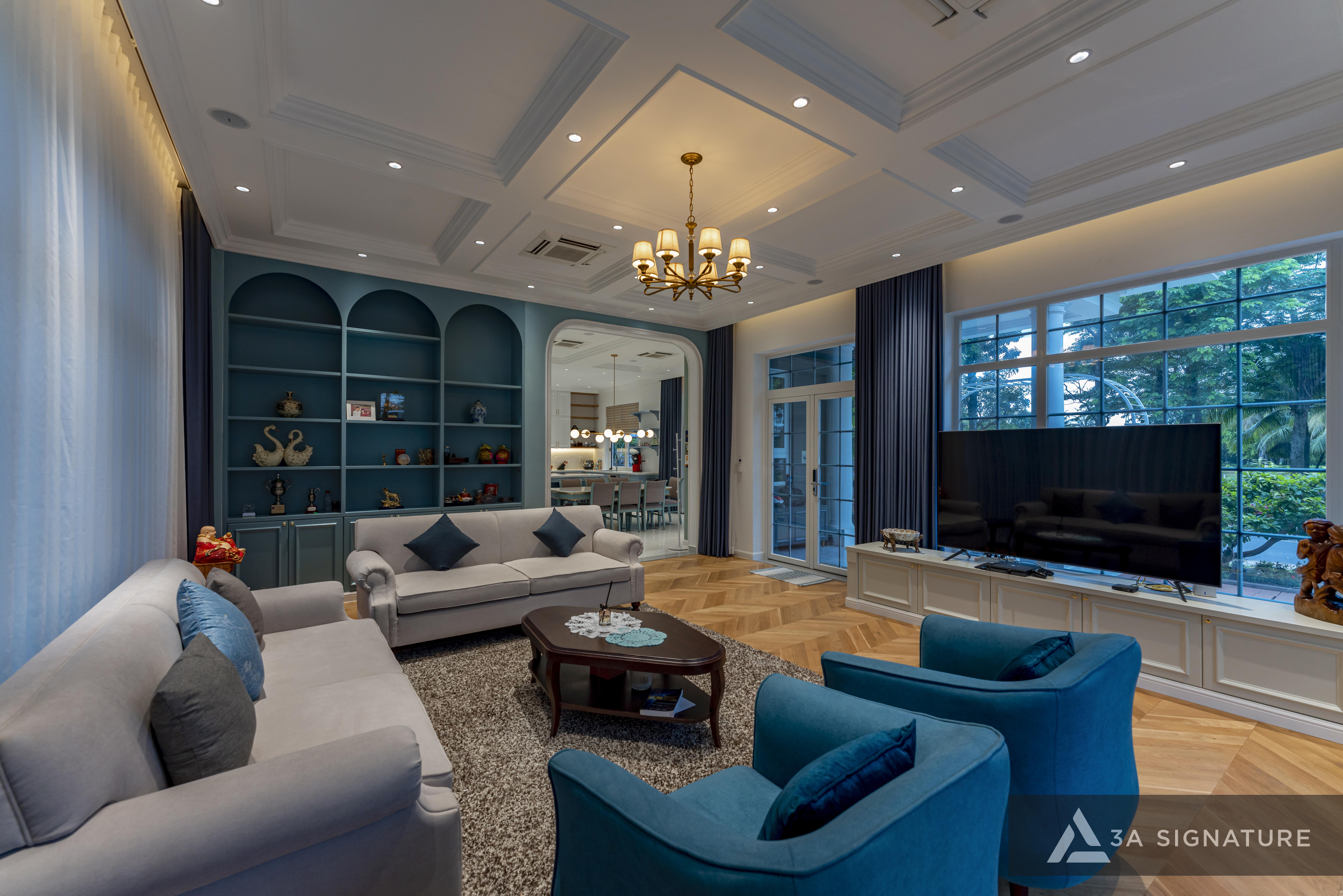 Thiet ke thi cong biet thu Penthouse - villa cao cap Park Riverside Penthouse Q7 TPHCM