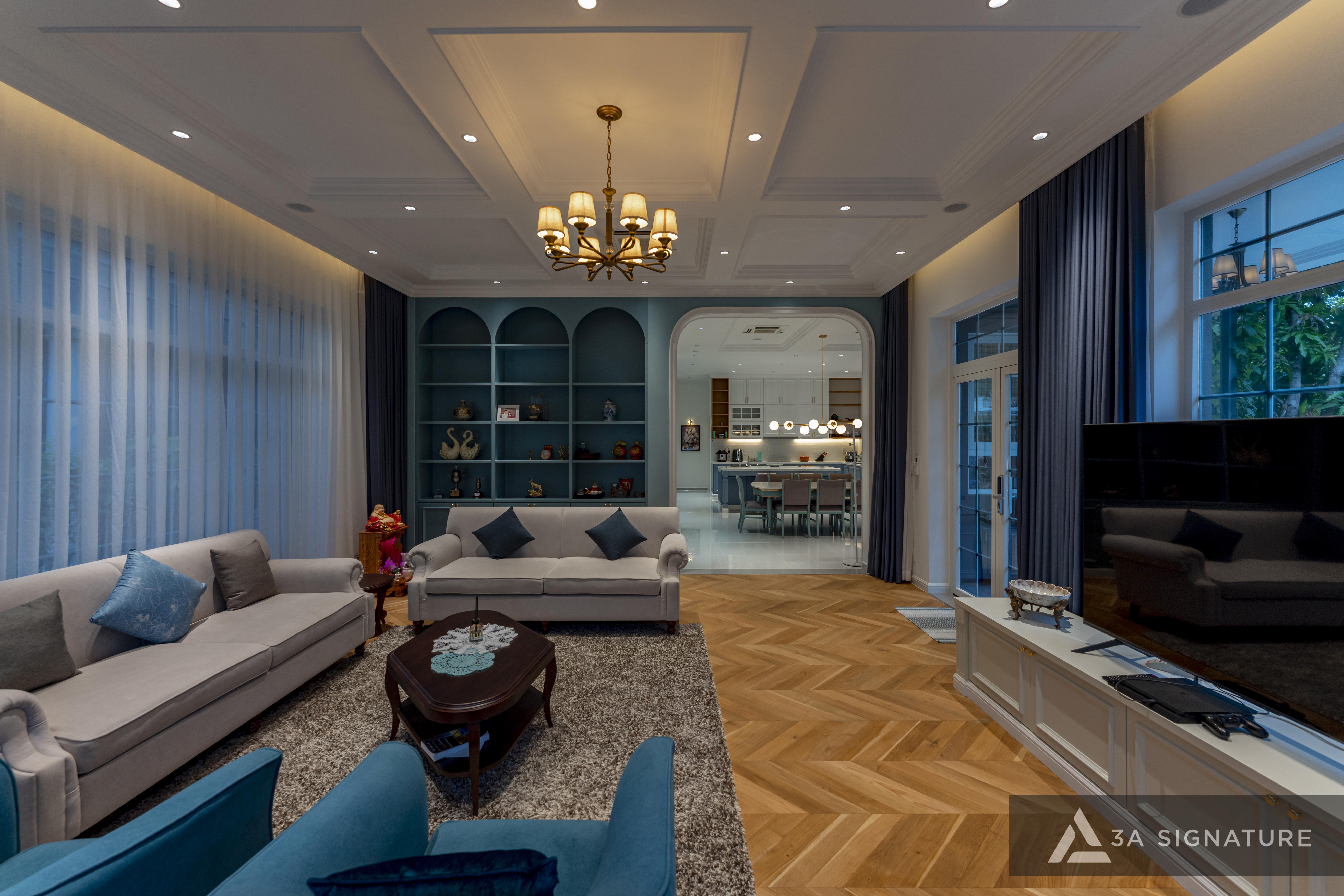 Thiet ke thi cong biet thu Penthouse - villa cao cap Park Riverside Penthouse Q7 TPHCM