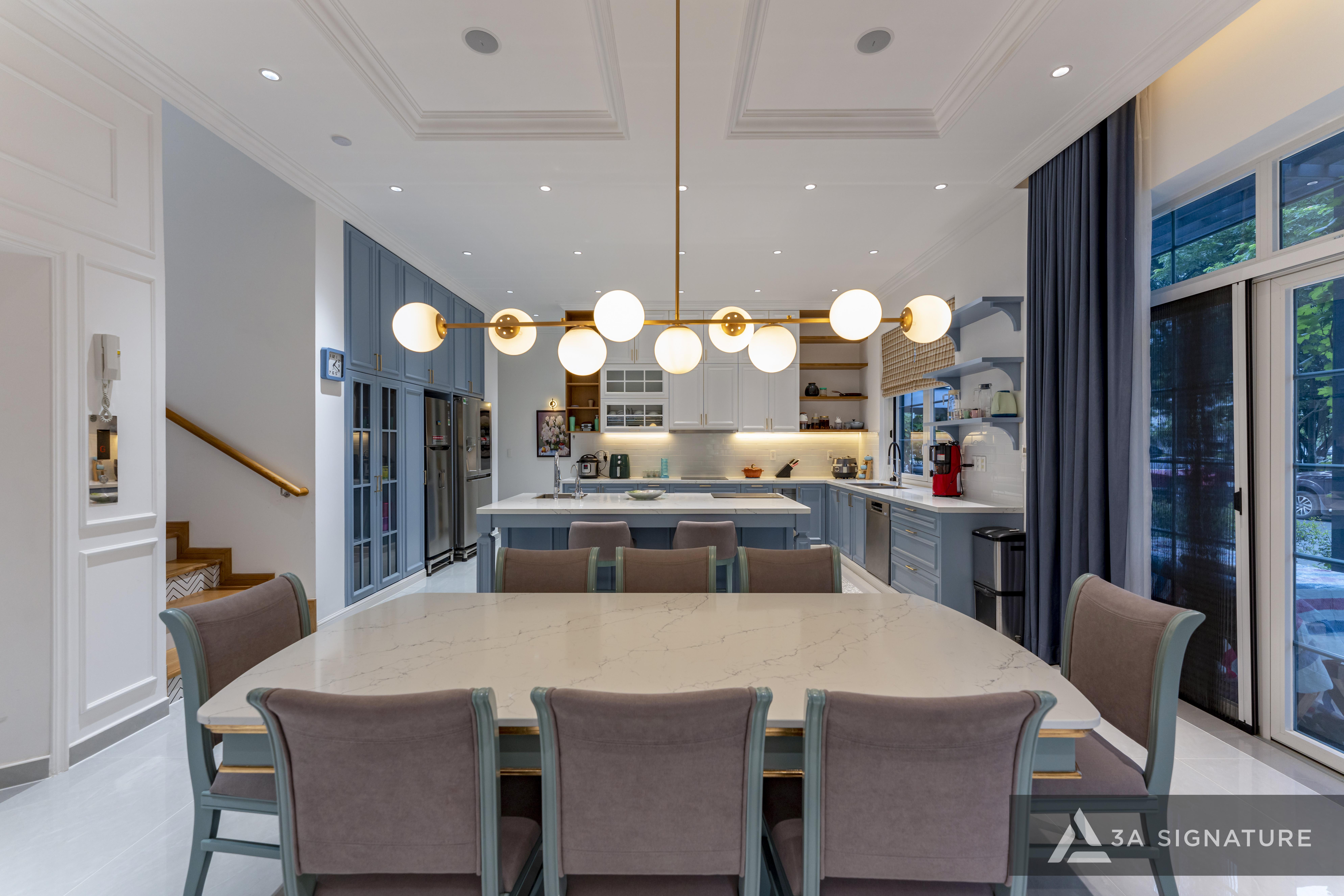 Thi cong hoan thien noi that biet thu hien dai toi gian Park Riverside 86