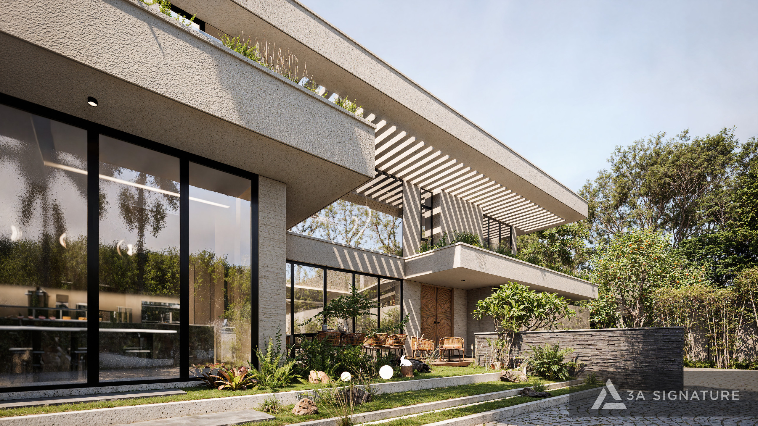 Thiet ke biet thu hien dai nhiet doi Modern Tropical Harmony Villa Binh Duong 10