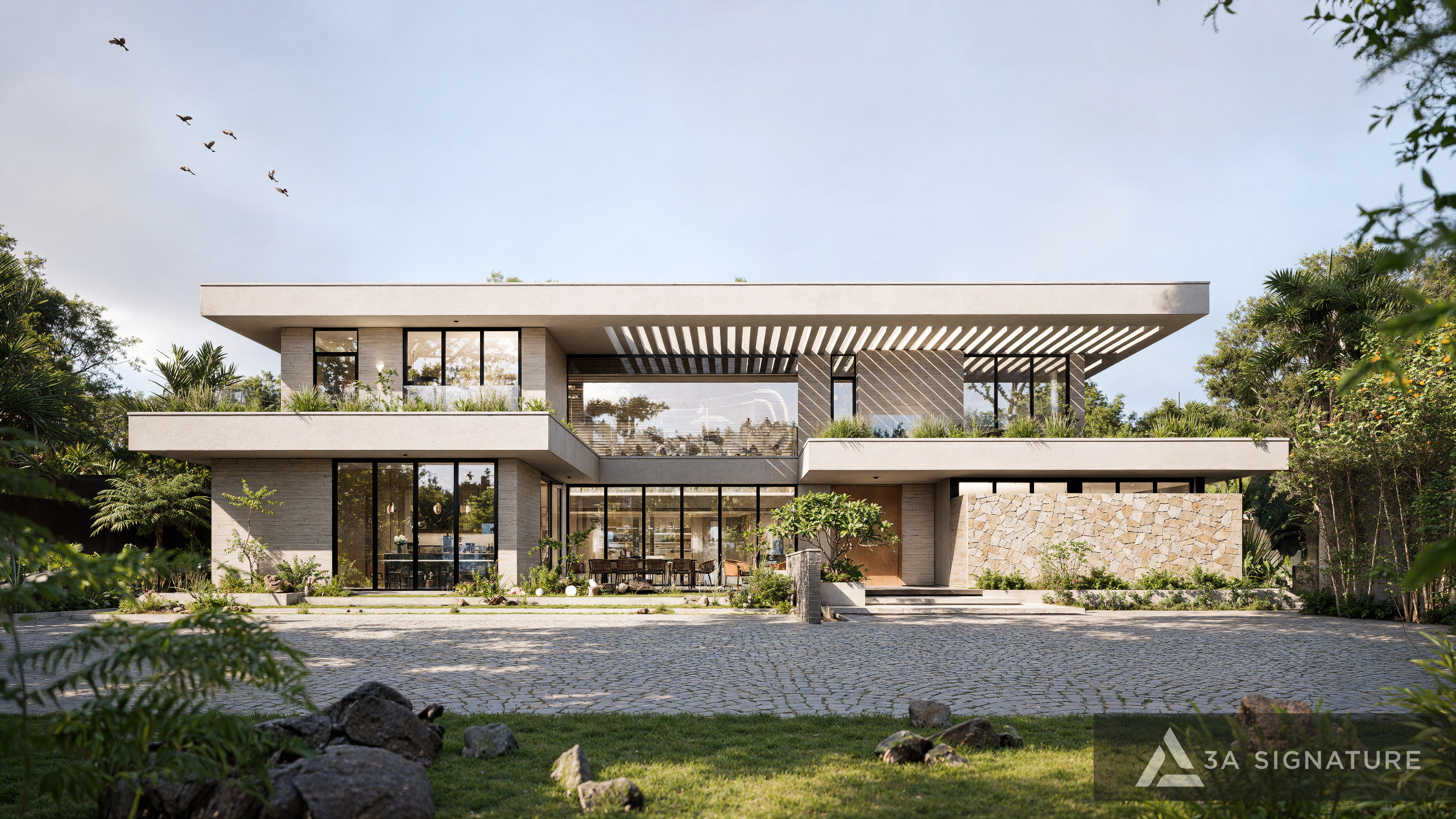 Thiet ke biet thu hien dai nhiet doi Modern Tropical Harmony Villa Binh Duong 12