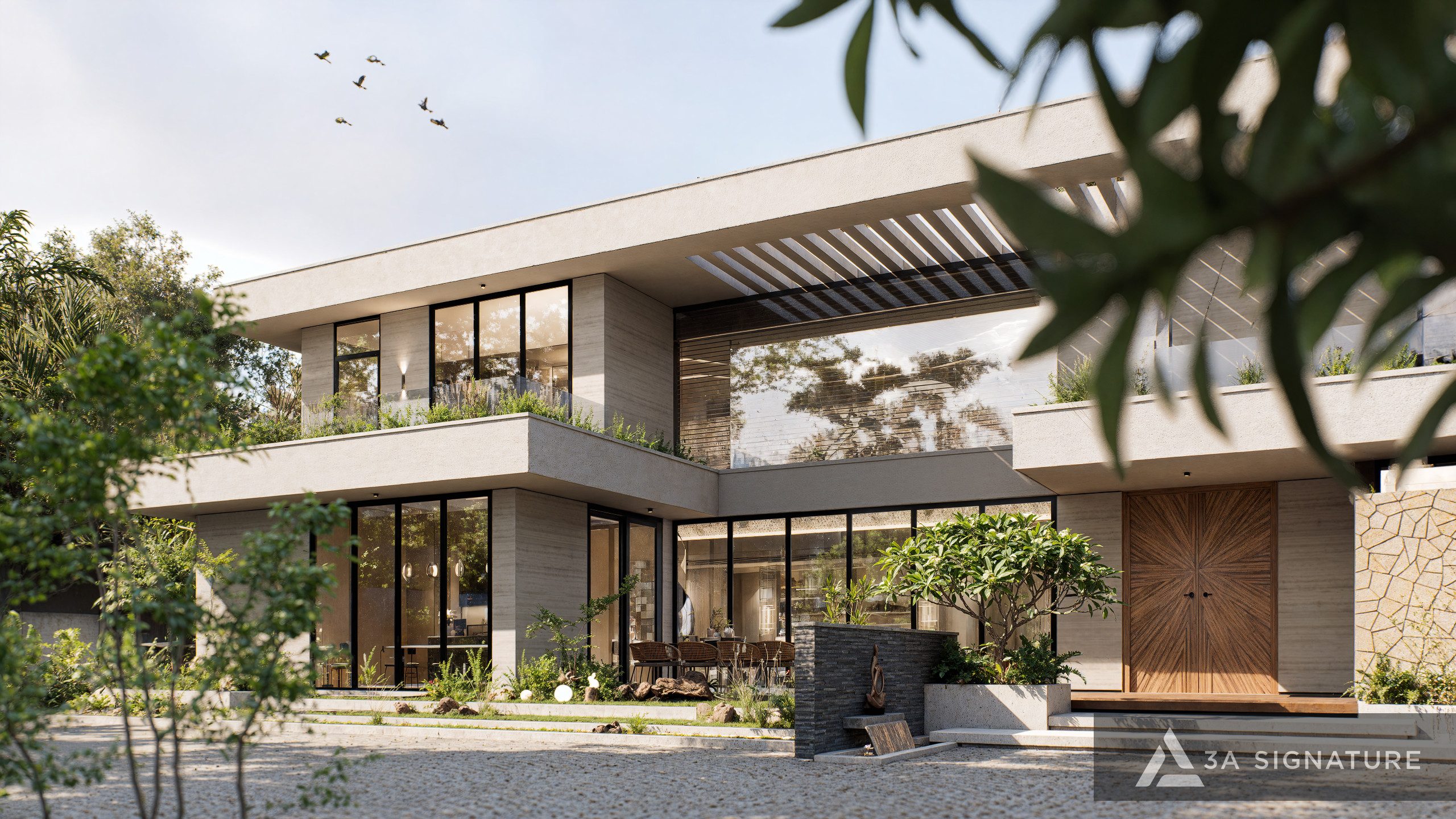 Thiet ke biet thu hien dai nhiet doi Modern Tropical Harmony Villa Binh Duong 4