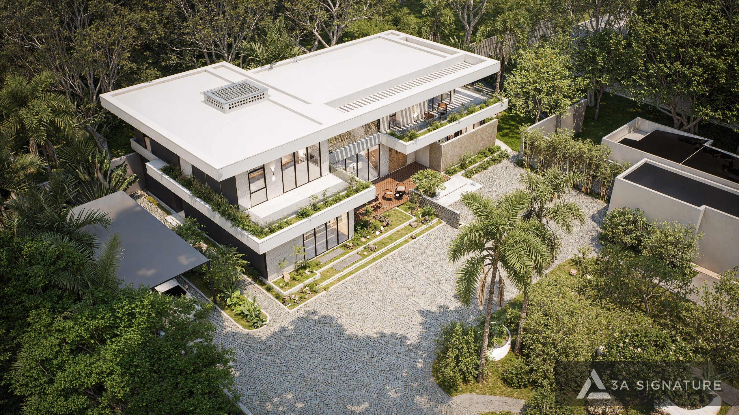 Thiet ke biet thu hien dai nhiet doi Modern Tropical Harmony Villa Binh Duong 5