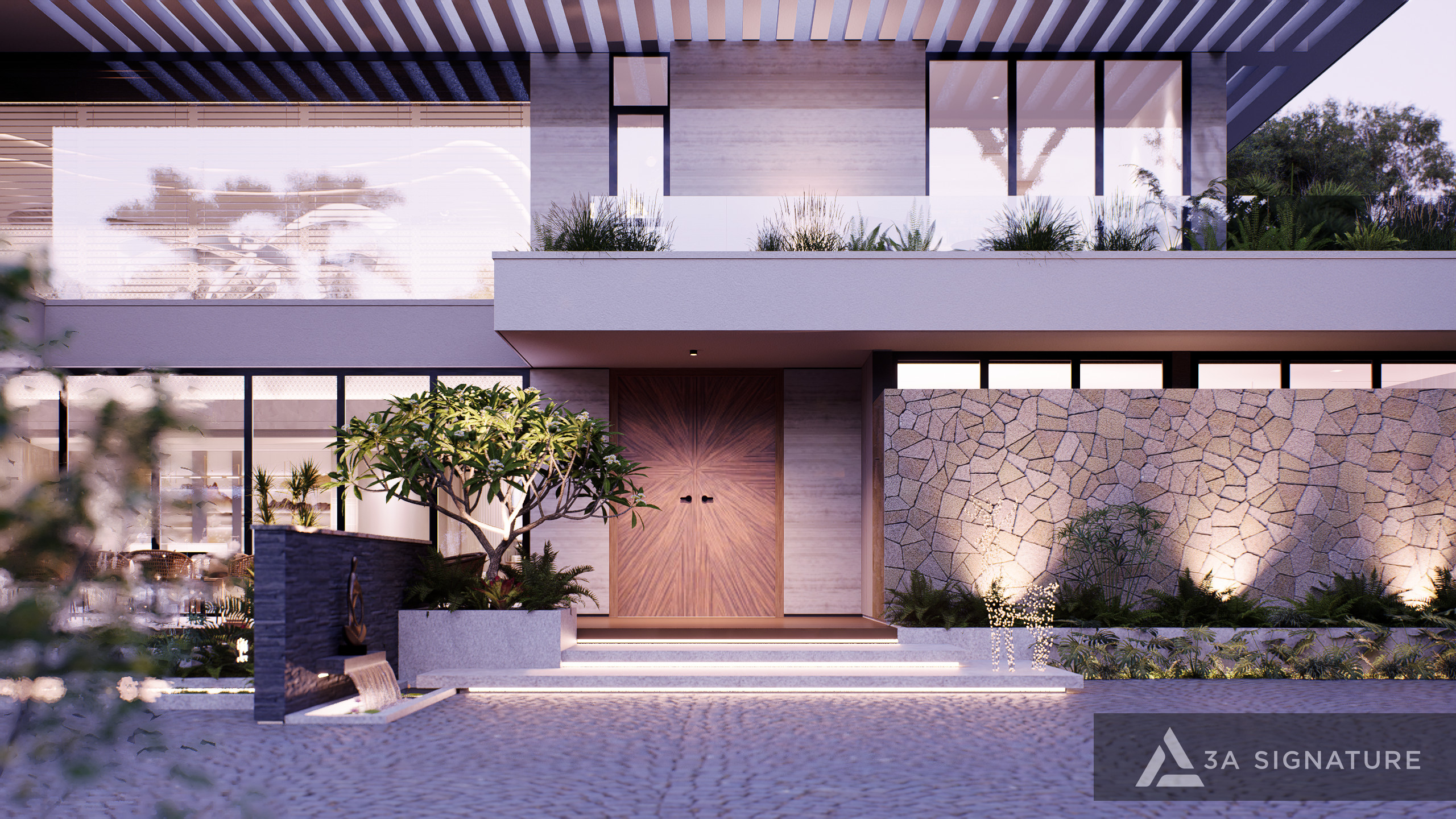 Thiet ke biet thu hien dai nhiet doi Modern Tropical Harmony Villa Binh Duong 9