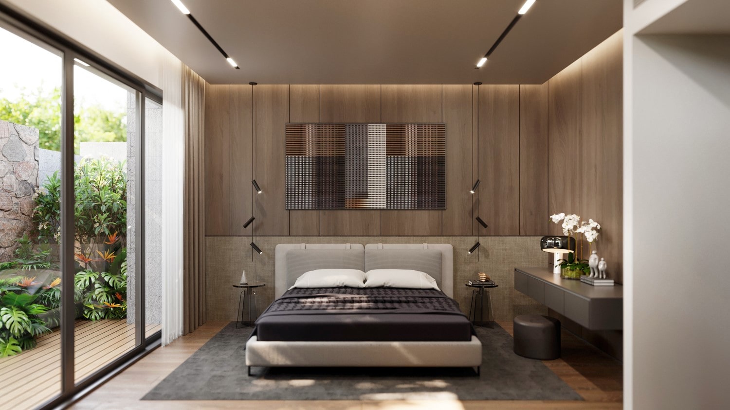 Diện tích xây dựng biệt thự cần bao nhiêu m2? balance villa bedroom