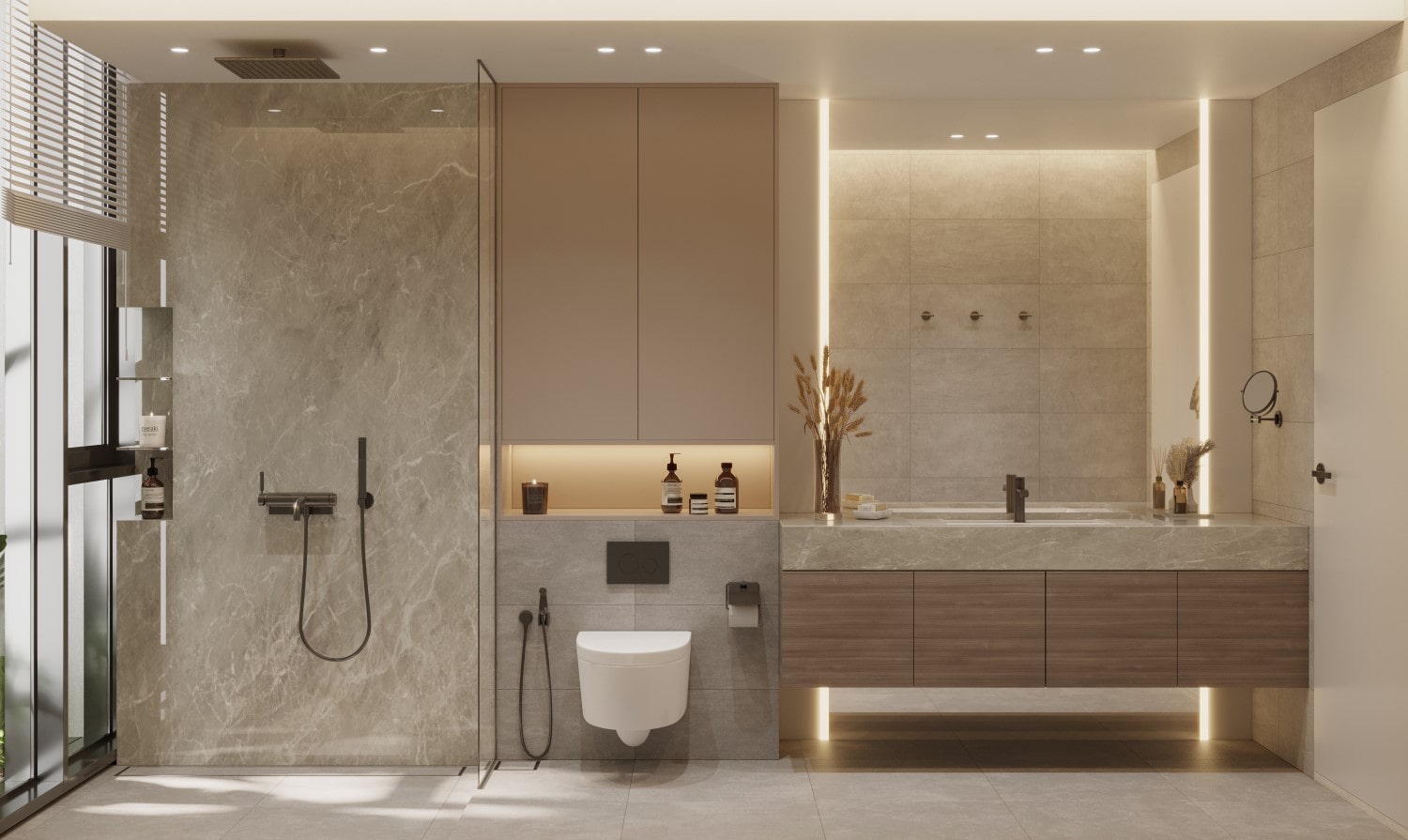 Diện tích xây dựng biệt thự cần bao nhiêu m2? balance villa daughter bathroom
