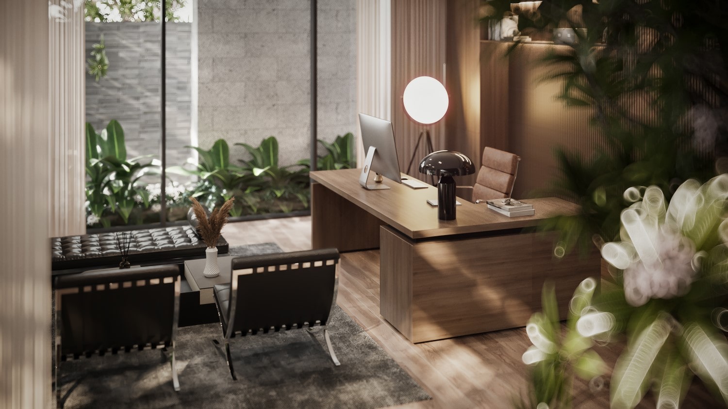 Diện tích xây dựng biệt thự cần bao nhiêu m2? balance villa home office