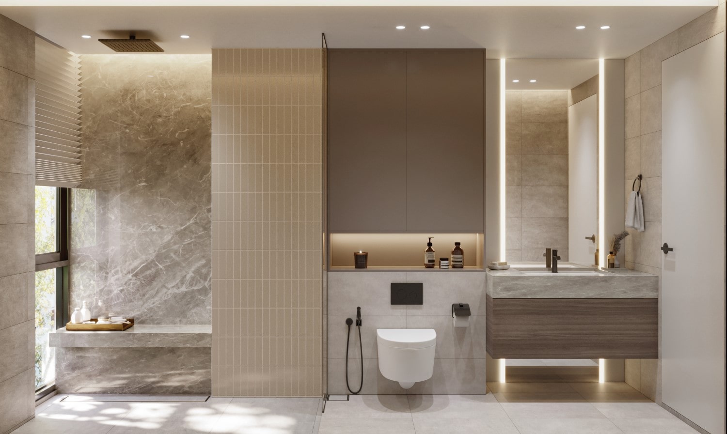Biệt thự 1 trệt 1 tầng: Nghệ thuật sống hiện đại giữa thiên nhiên balance villa son bath room