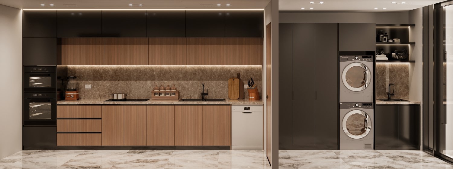 Biệt thự 1 trệt 1 tầng: Nghệ thuật sống hiện đại giữa thiên nhiên balance villa wet kitchen