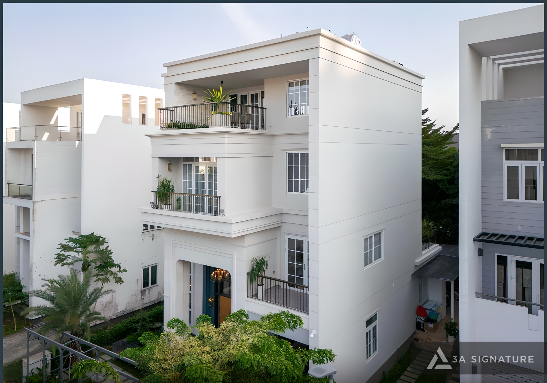 Thiet ke thi cong biet thu Penthouse - villa cao cap Park Riverside Penthouse Q7 TPHCM