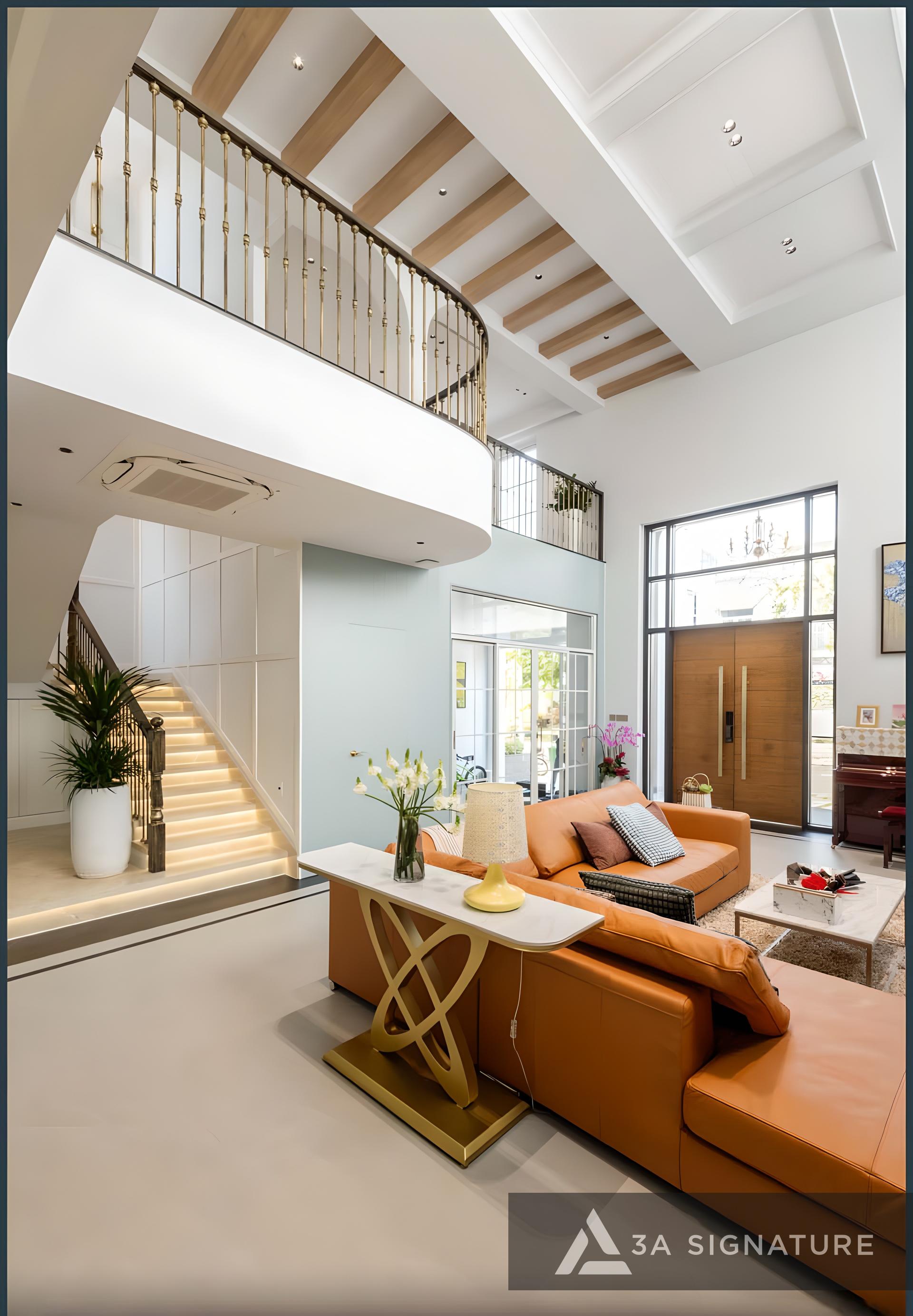 hoan thien biet thu theo phong cach dia trung hai t villa park riverside phong khach 11