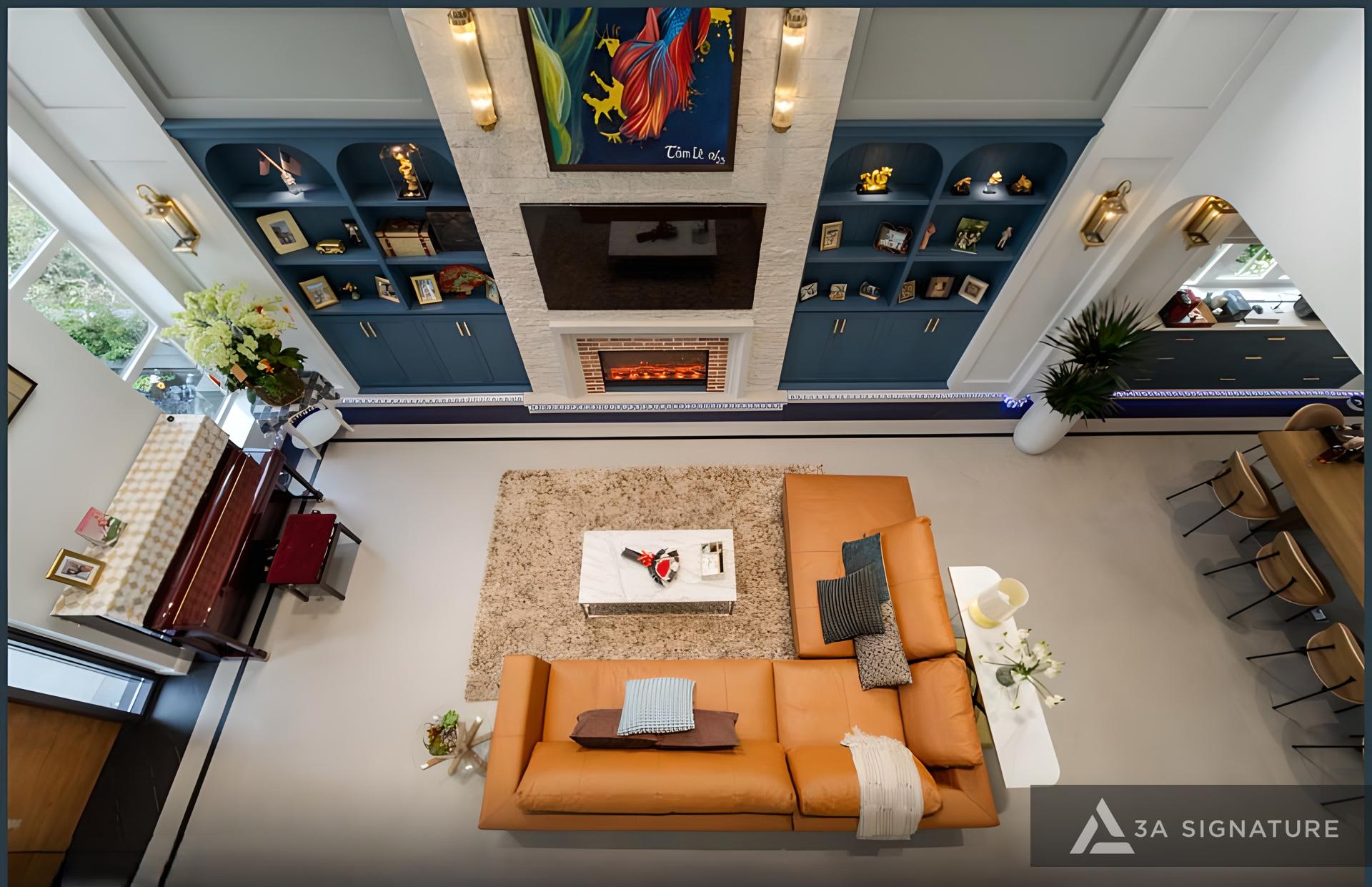 hoan thien biet thu theo phong cach dia trung hai t villa park riverside phong khach 13