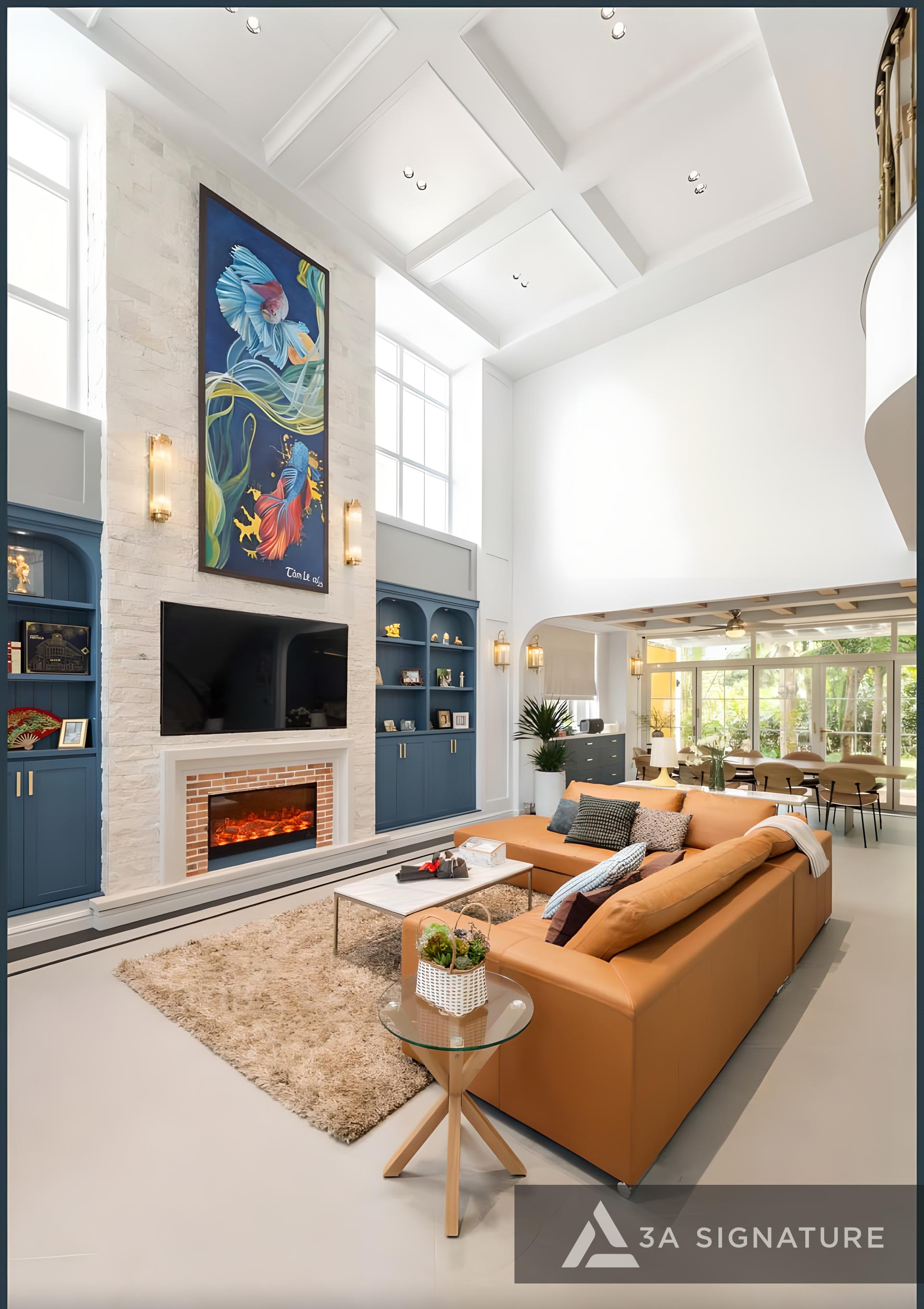 Thiet ke thi cong hoan thien noi that biet thu Penthouse villa cao cap T Villa Thu Duc TPHCM