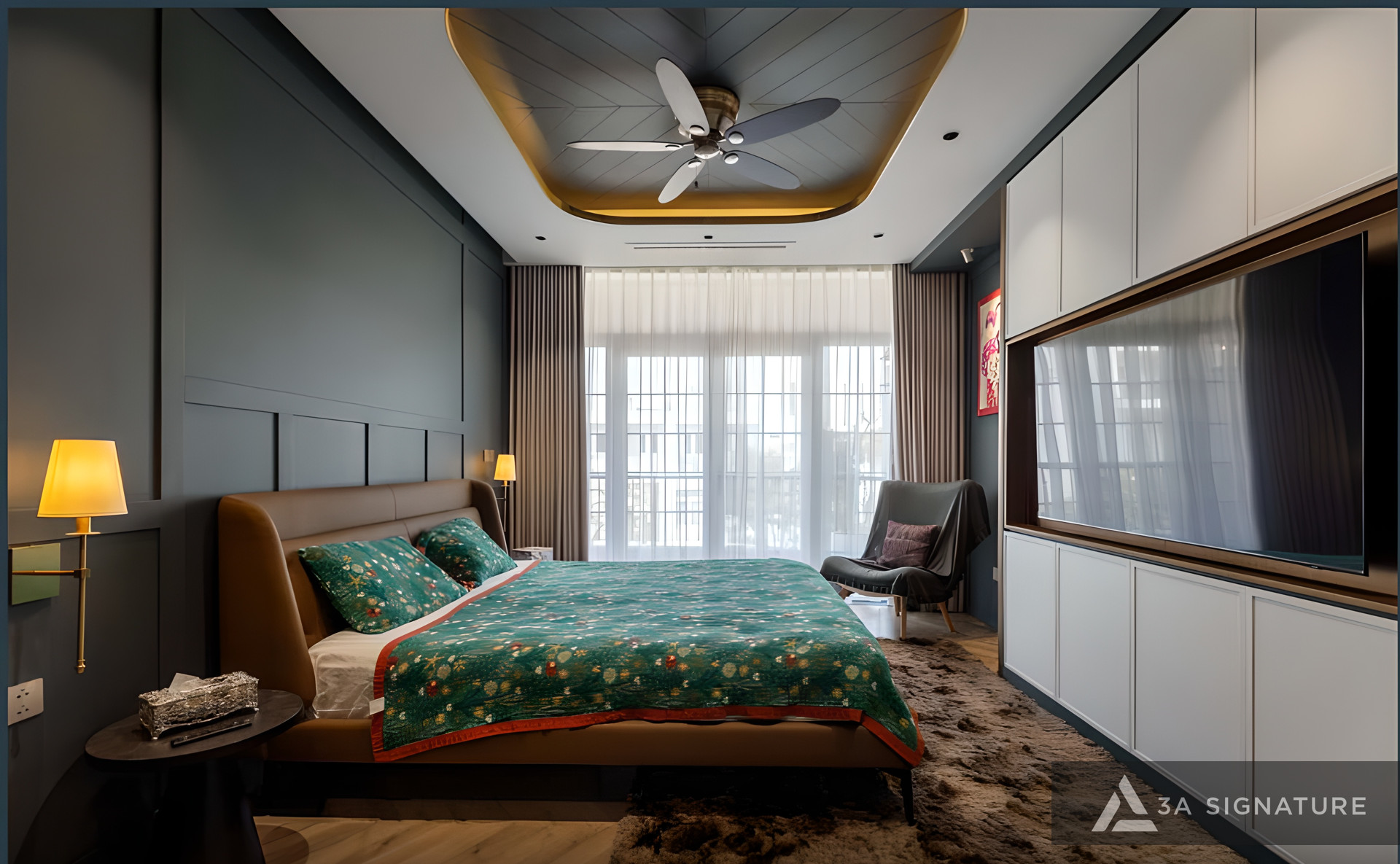 hoan thien biet thu theo phong cach dia trung hai t villa park riverside phong master 3