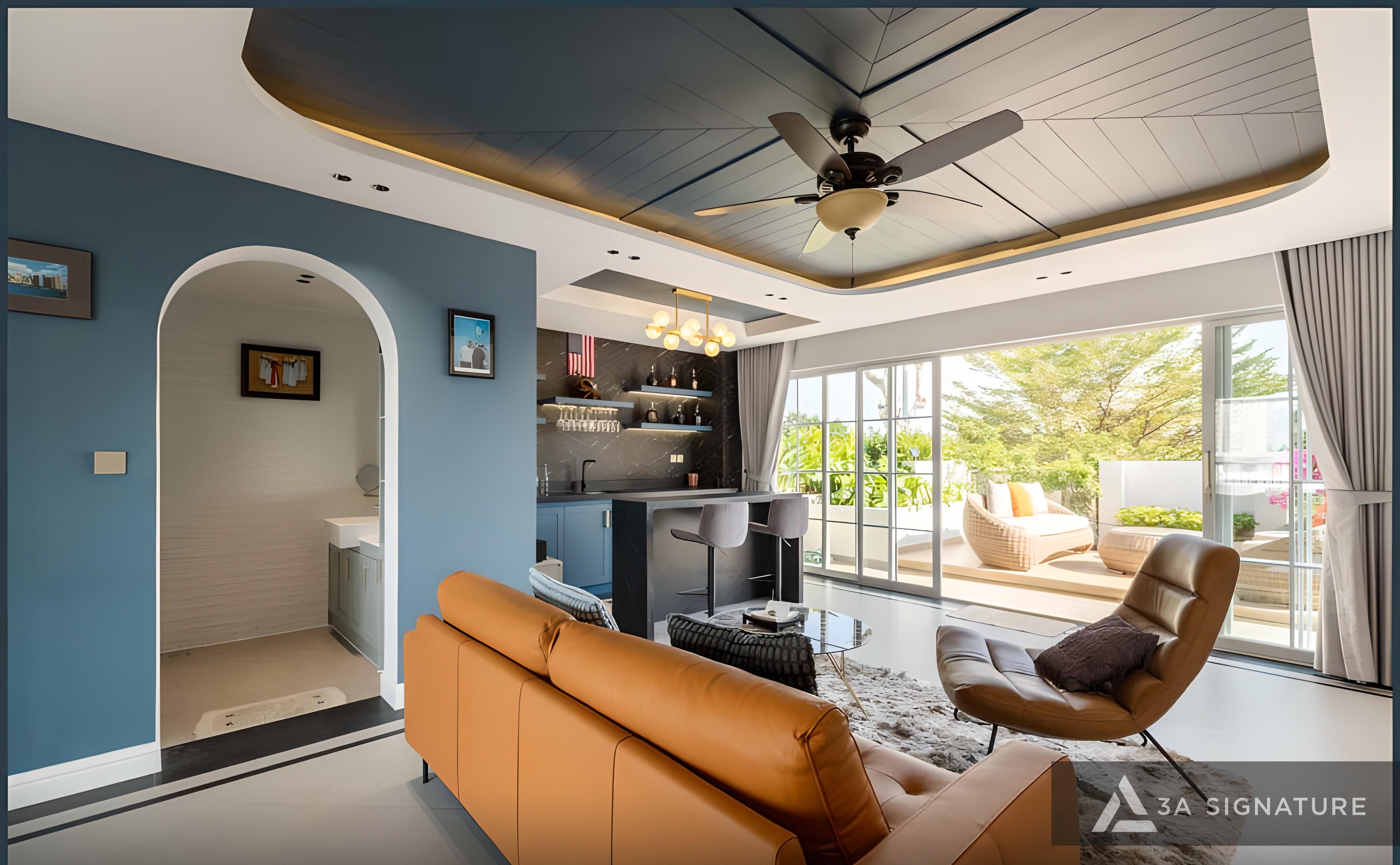 Thiet ke thi cong hoan thien biet thu hien dai Penthouse - villa cao cap T-Villa Dia Trung Hai Thu Duc - TPHCM