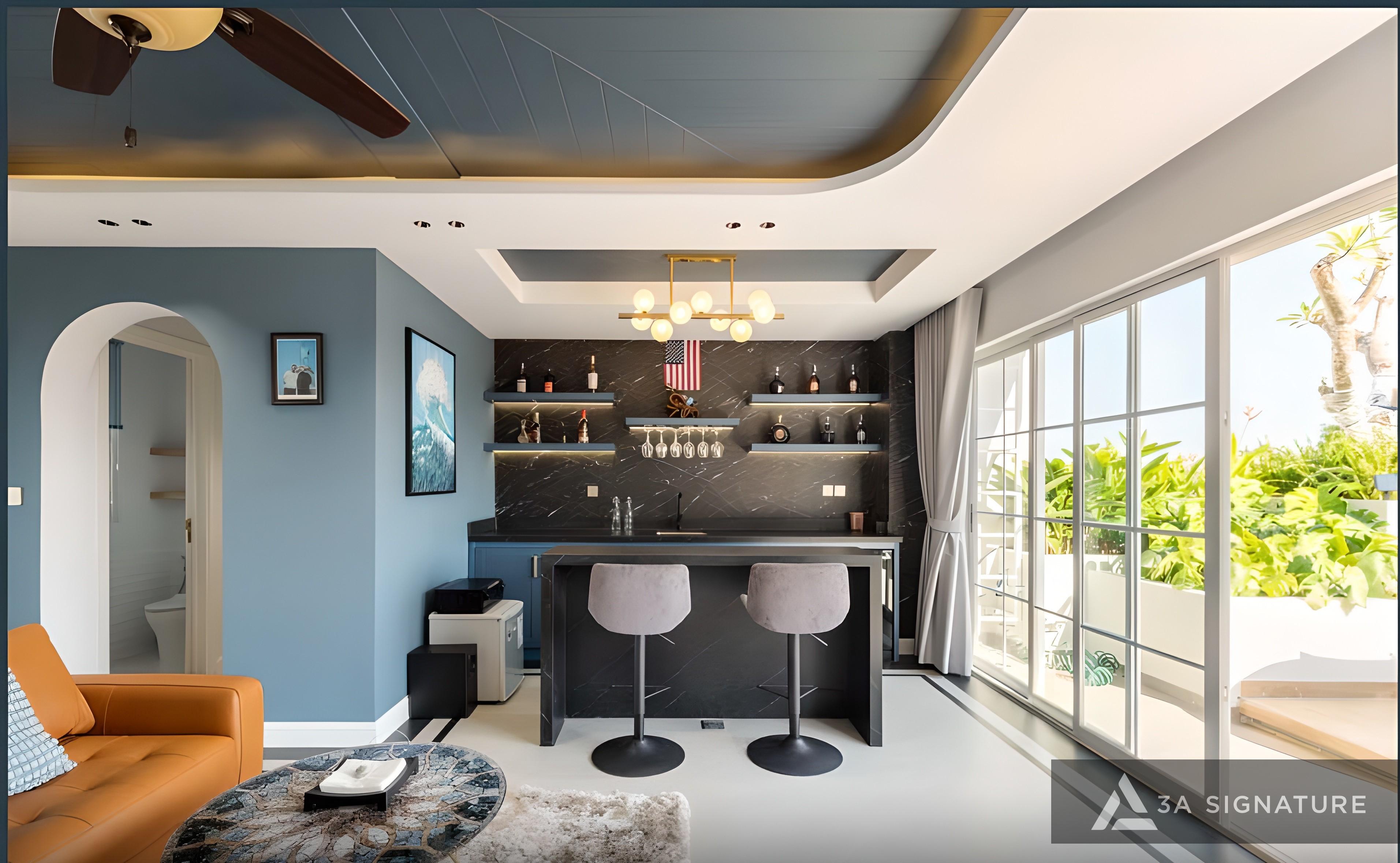 Thiet ke thi cong hoan thien biet thu hien dai Penthouse - villa cao cap T-Villa Dia Trung Hai Thu Duc - TPHCM