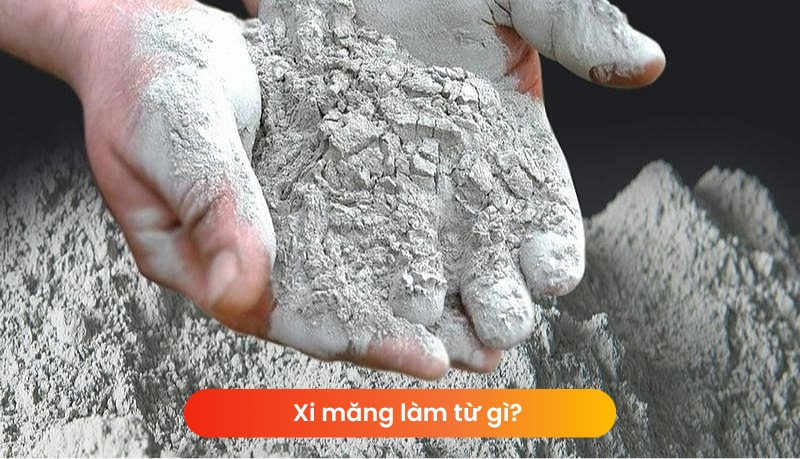 Ảnh minh họa ba thành phần chính của xi măng: clinker, thạch cao và phụ gia